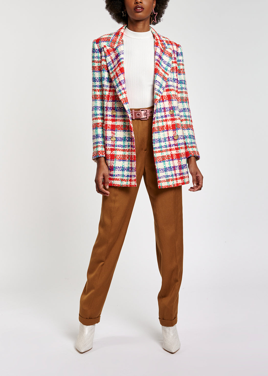 Gebroken witte ribgebreide top RE—SSENTIEL | Essentiel second hand