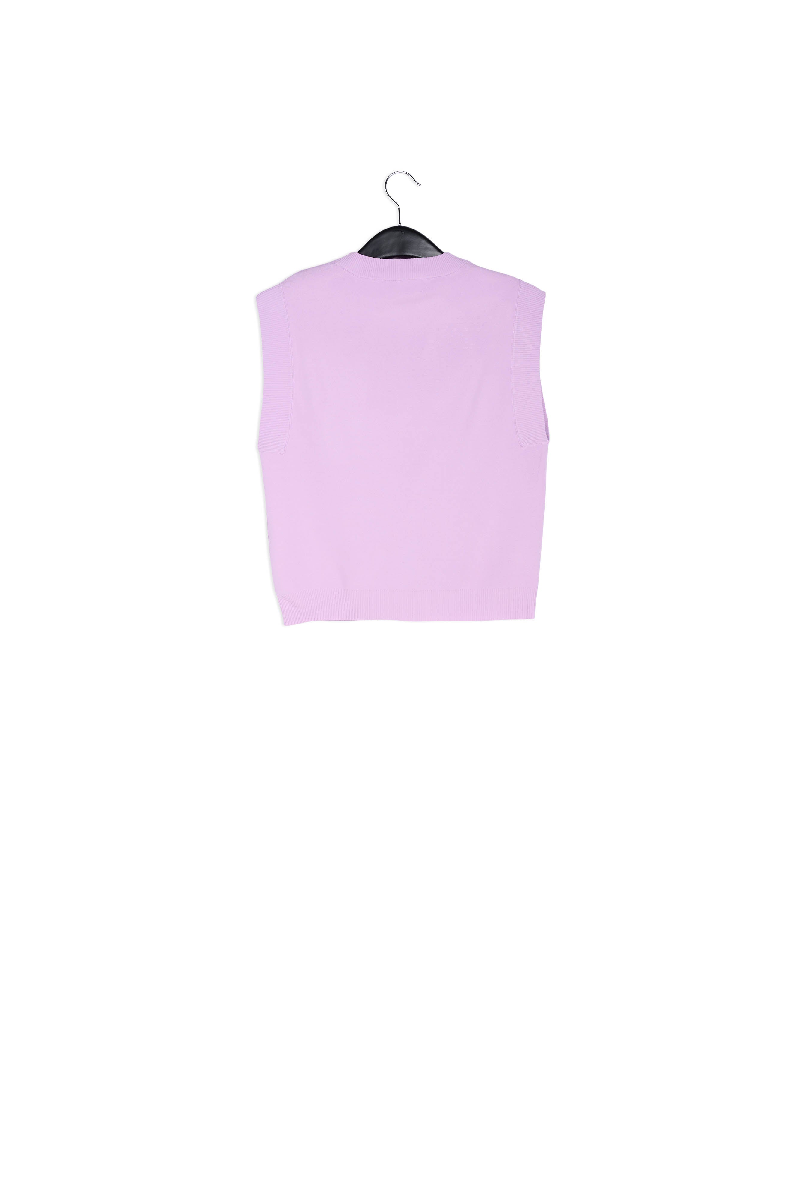 Lilac sleeveless knitted top RE—SSENTIEL | Essentiel second hand