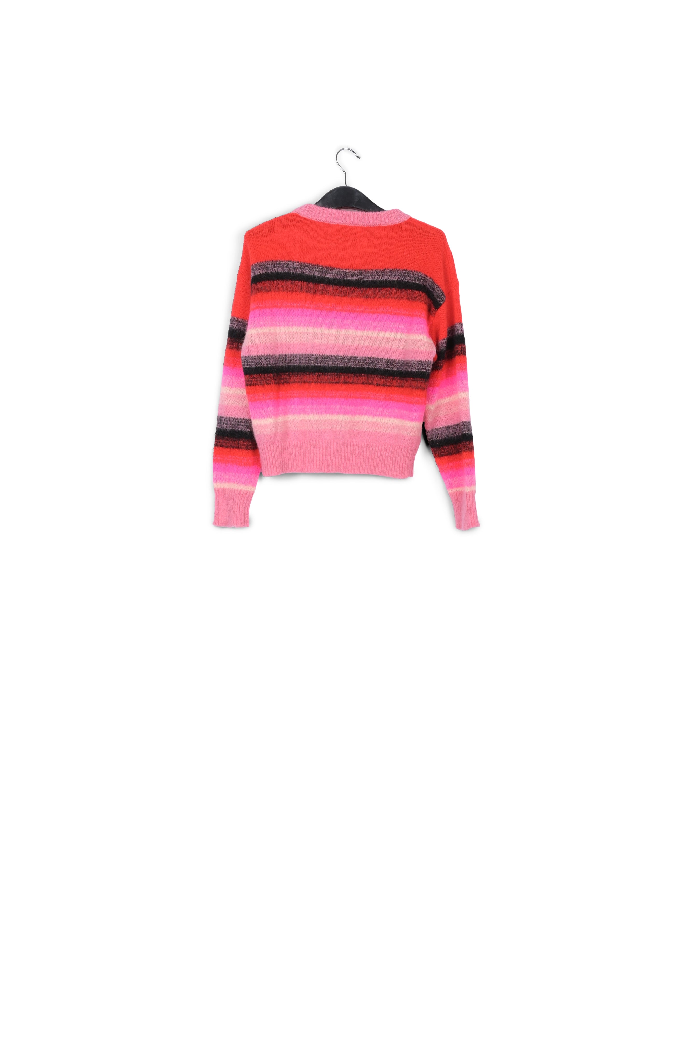 Red, pink and black striped knit sweater RE—SSENTIEL | Essentiel second hand