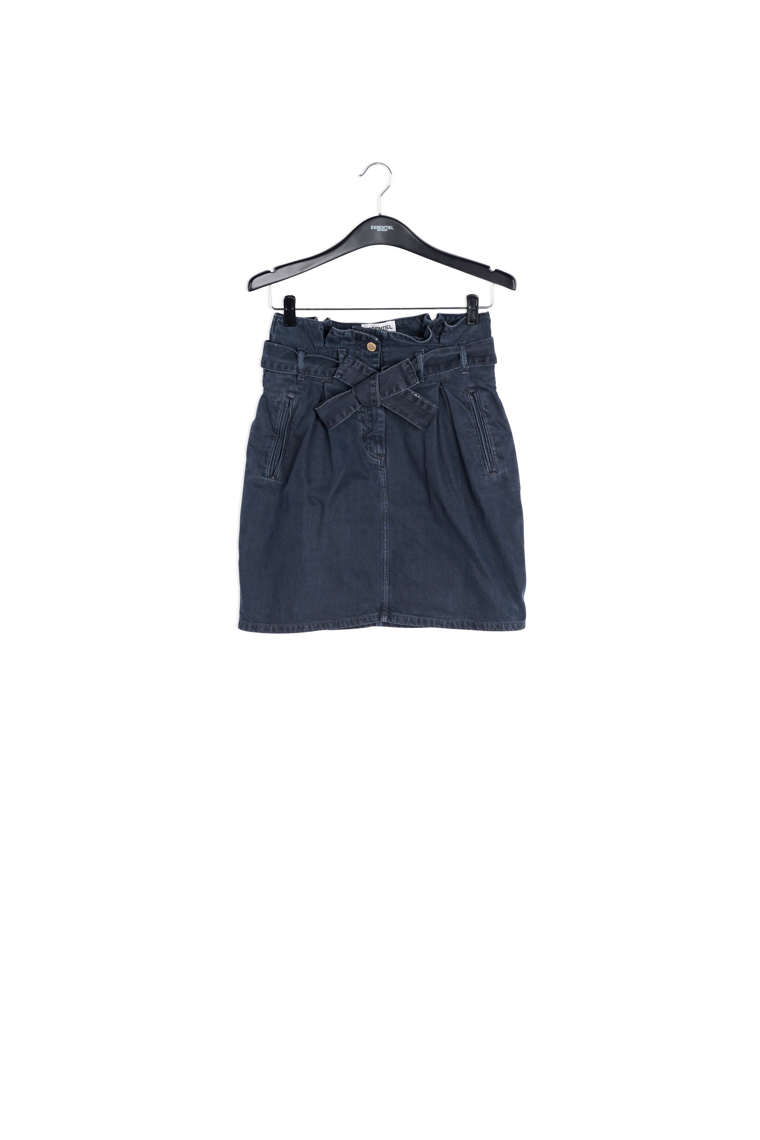 Minijupe noire à taille haute RE—SSENTIEL | Essentiel second hand