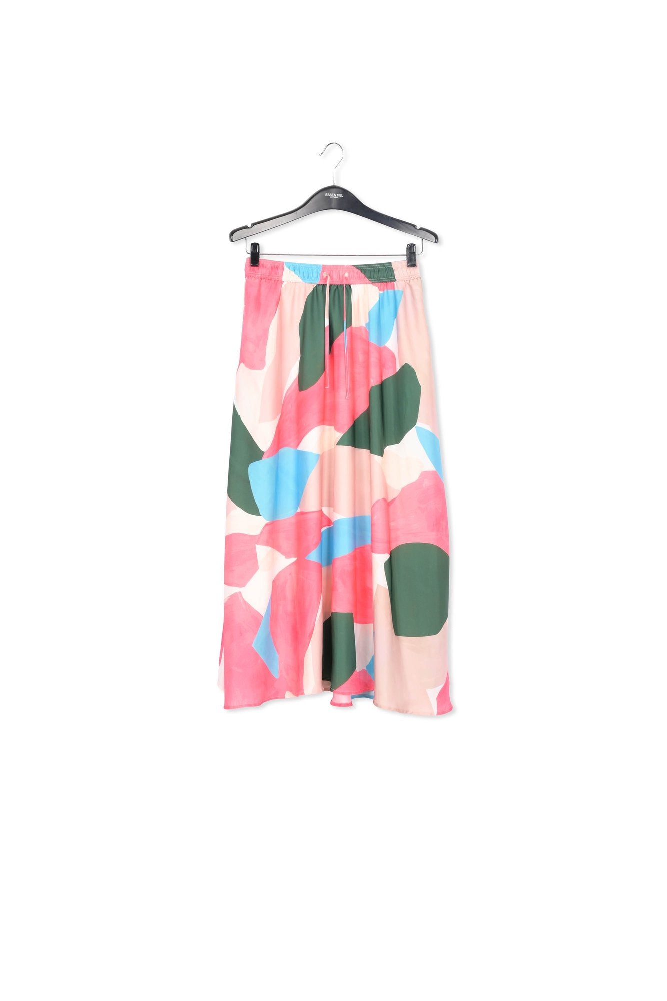 Off-white floral-print frilled mini skirt RE—SSENTIEL | Essentiel second hand