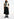 Black and off-white dotted maxi skirt Faume - seconde main