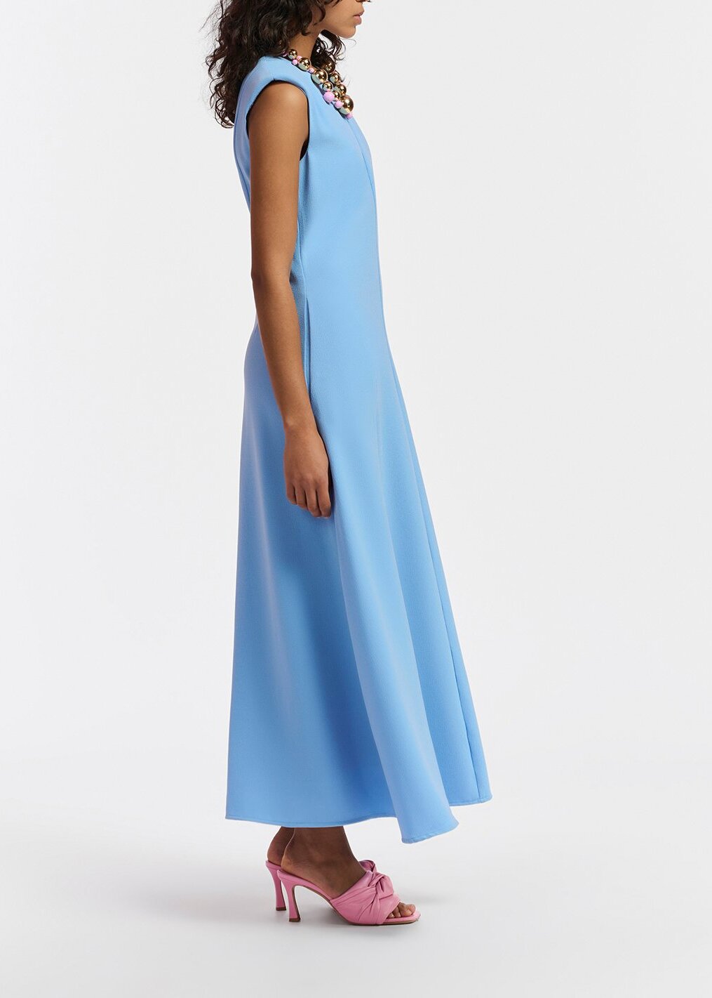 Blue A-line maxi-length dress RE—SSENTIEL | Essentiel second hand