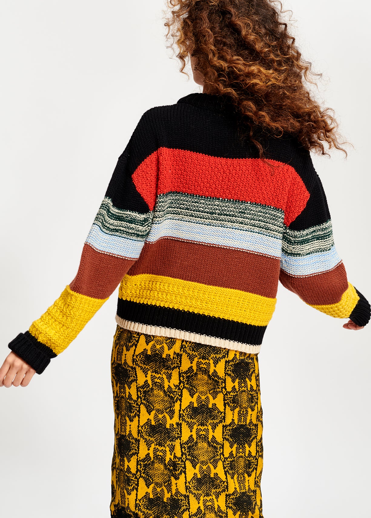 Pull multicolore en maille à rayures RE—SSENTIEL | Essentiel second hand