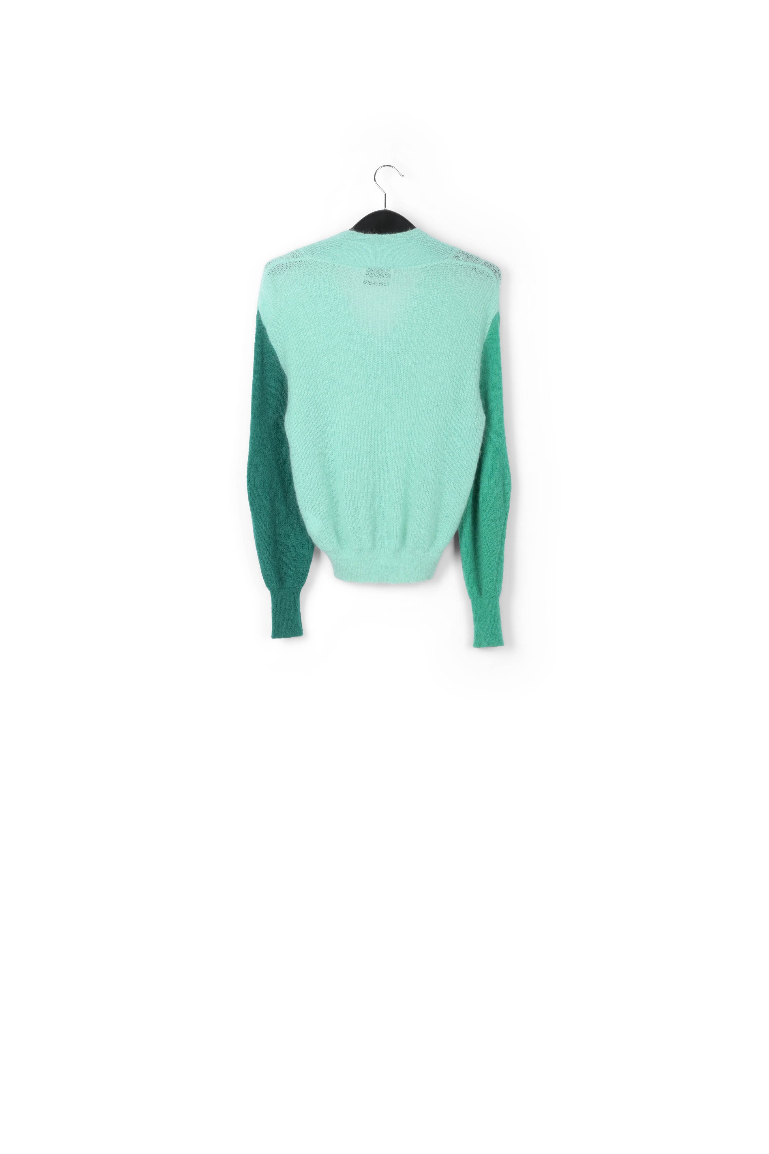 Turquoise v-neck mohair-blend sweater RE—SSENTIEL | Essentiel second hand