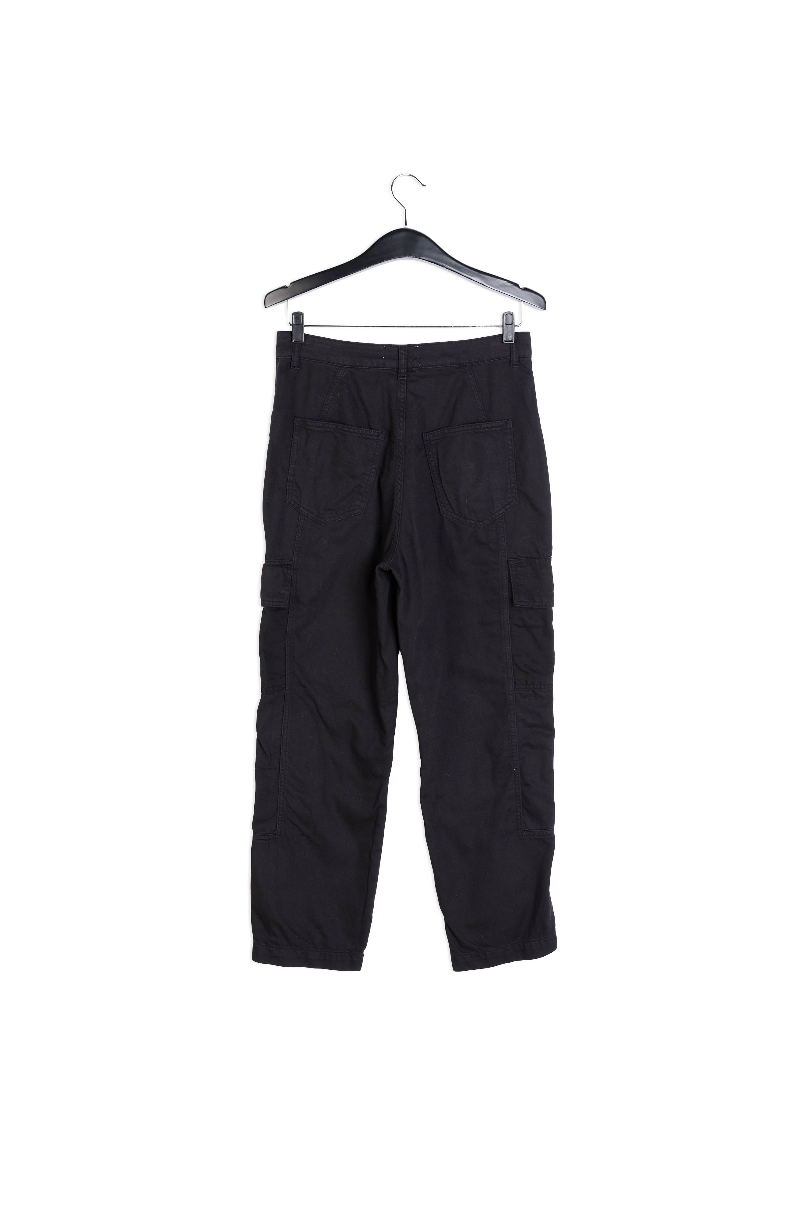 Zwarte cargojeans met rechte pijpen RE—SSENTIEL | Essentiel second hand