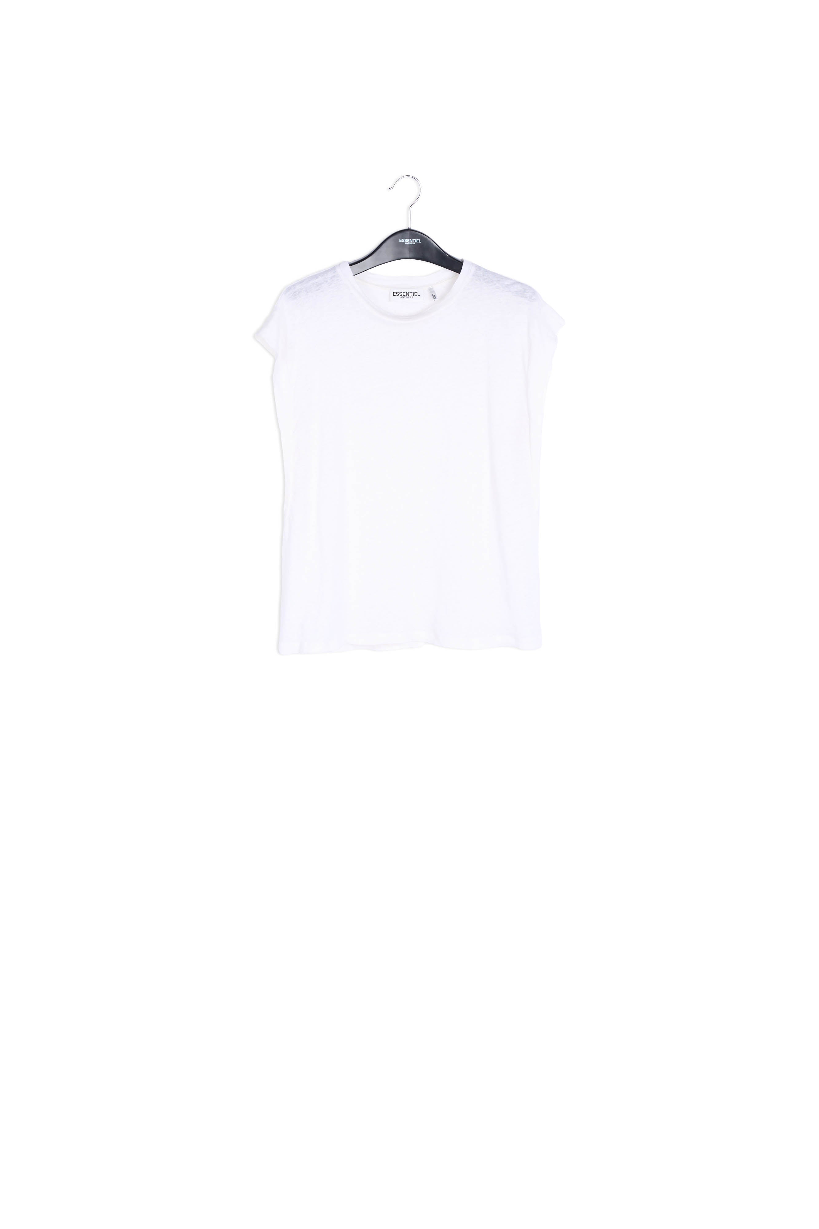 Off-white linen relaxed-fit T-shirt RE—SSENTIEL | Essentiel second hand