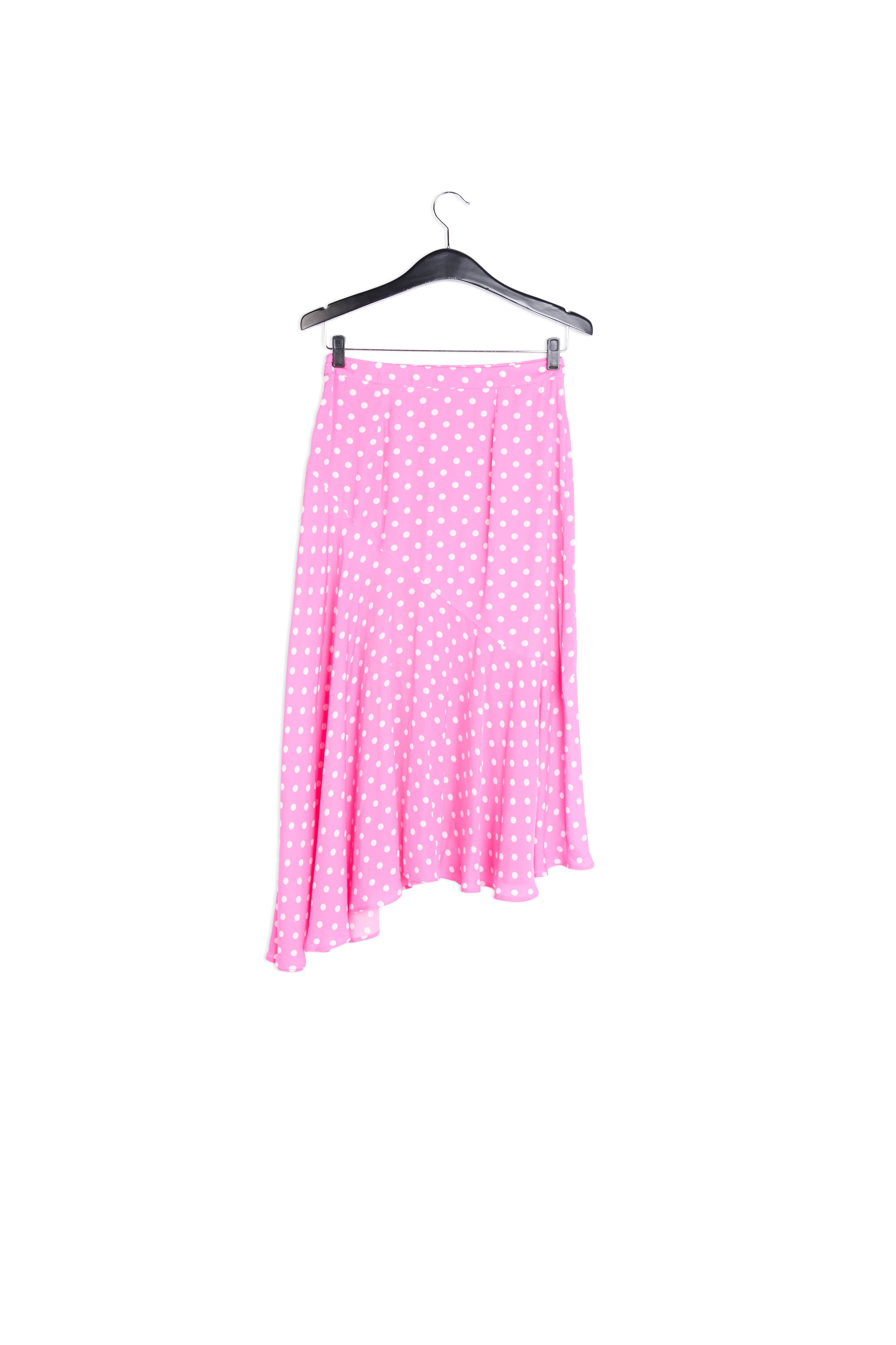 Neon pink polka dot midi skirt RE—SSENTIEL | Essentiel second hand