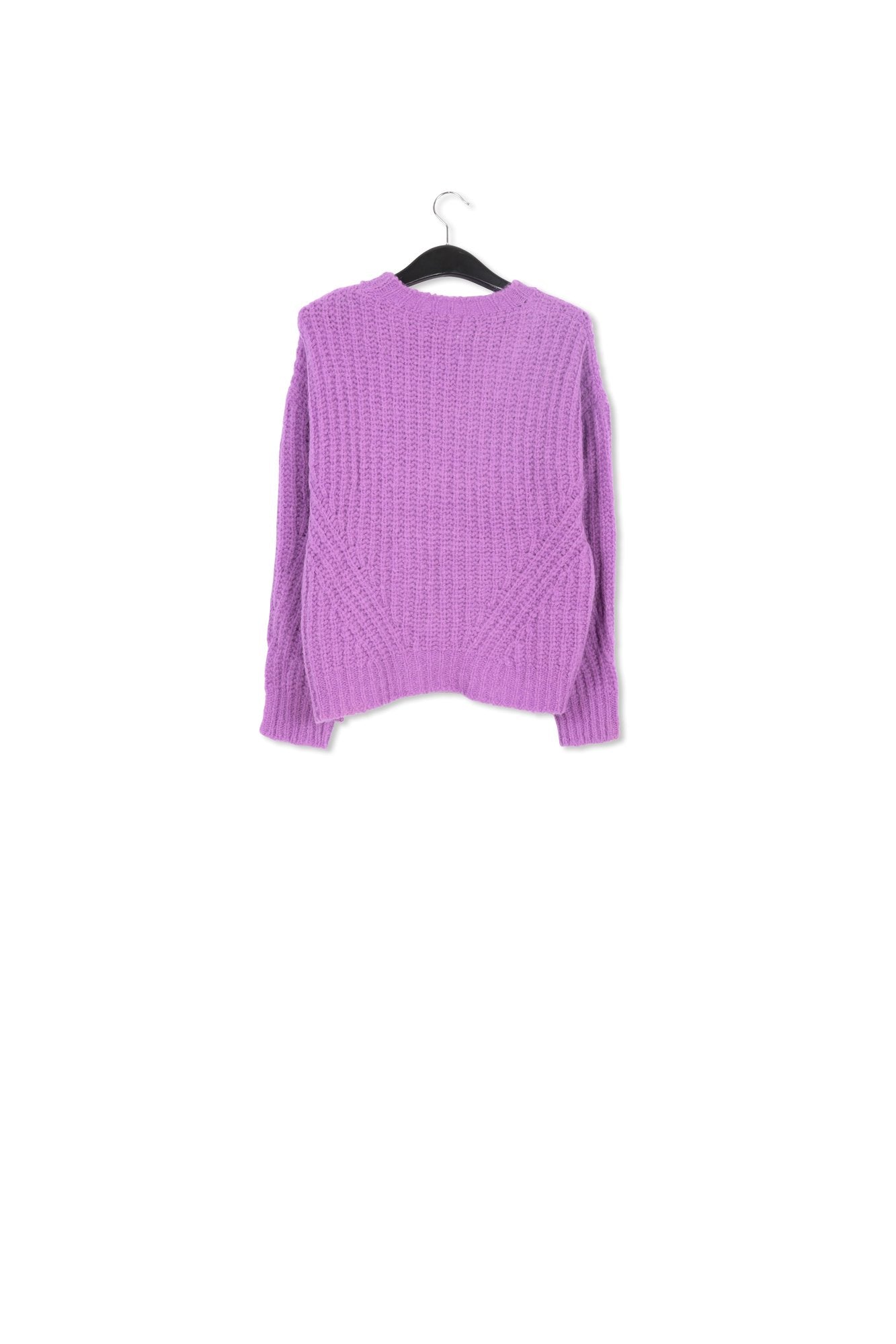 Purple rib-knitted sweater RE—SSENTIEL | Essentiel second hand