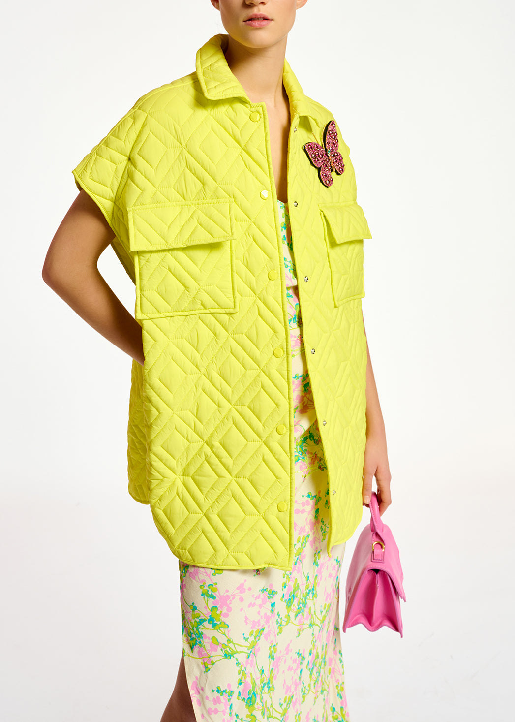 Yellow quilted vest RE—SSENTIEL | Essentiel second hand