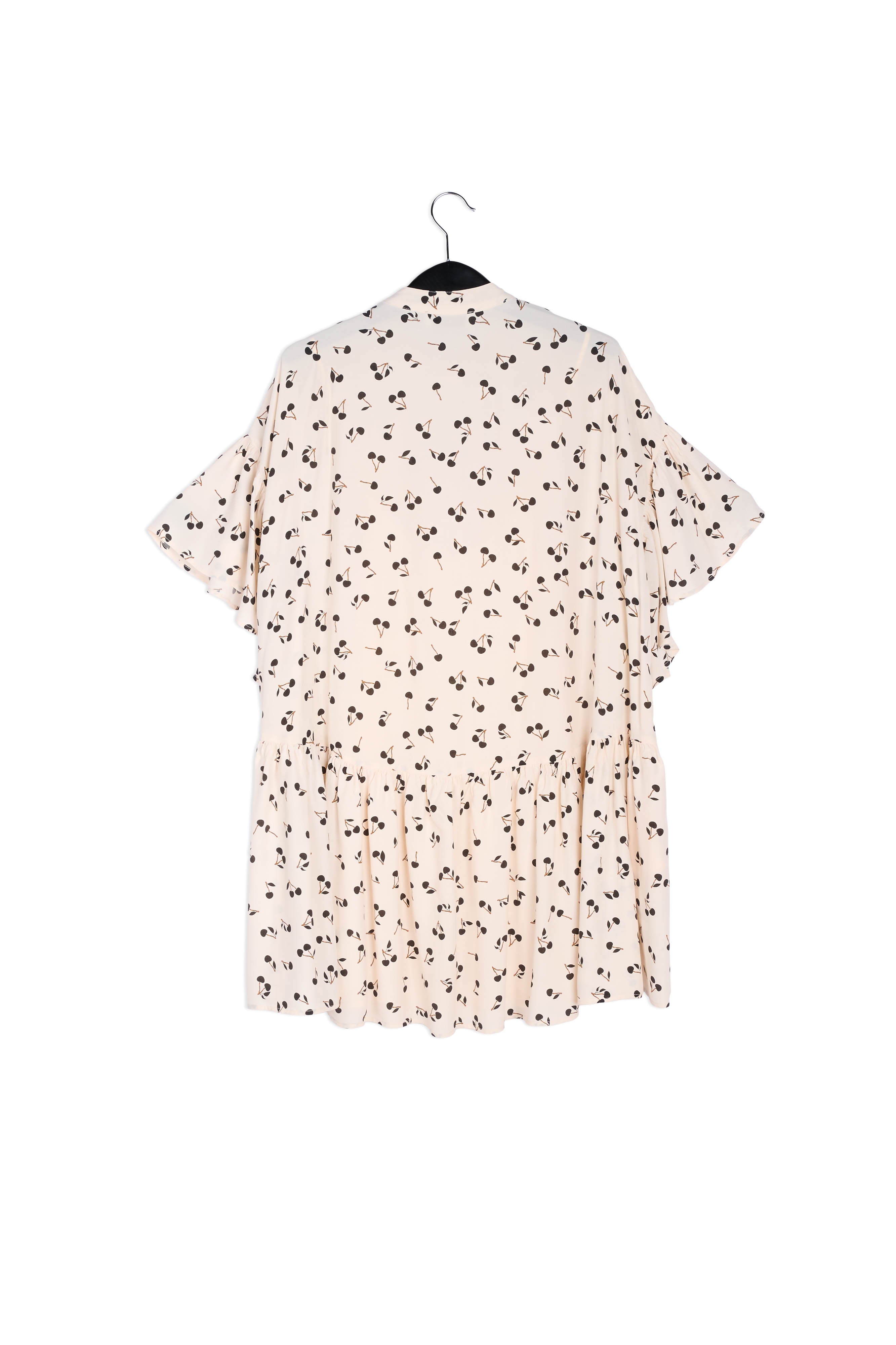 Gebroken witte mini-jurk met kersenprint RE—SSENTIEL | Essentiel second hand