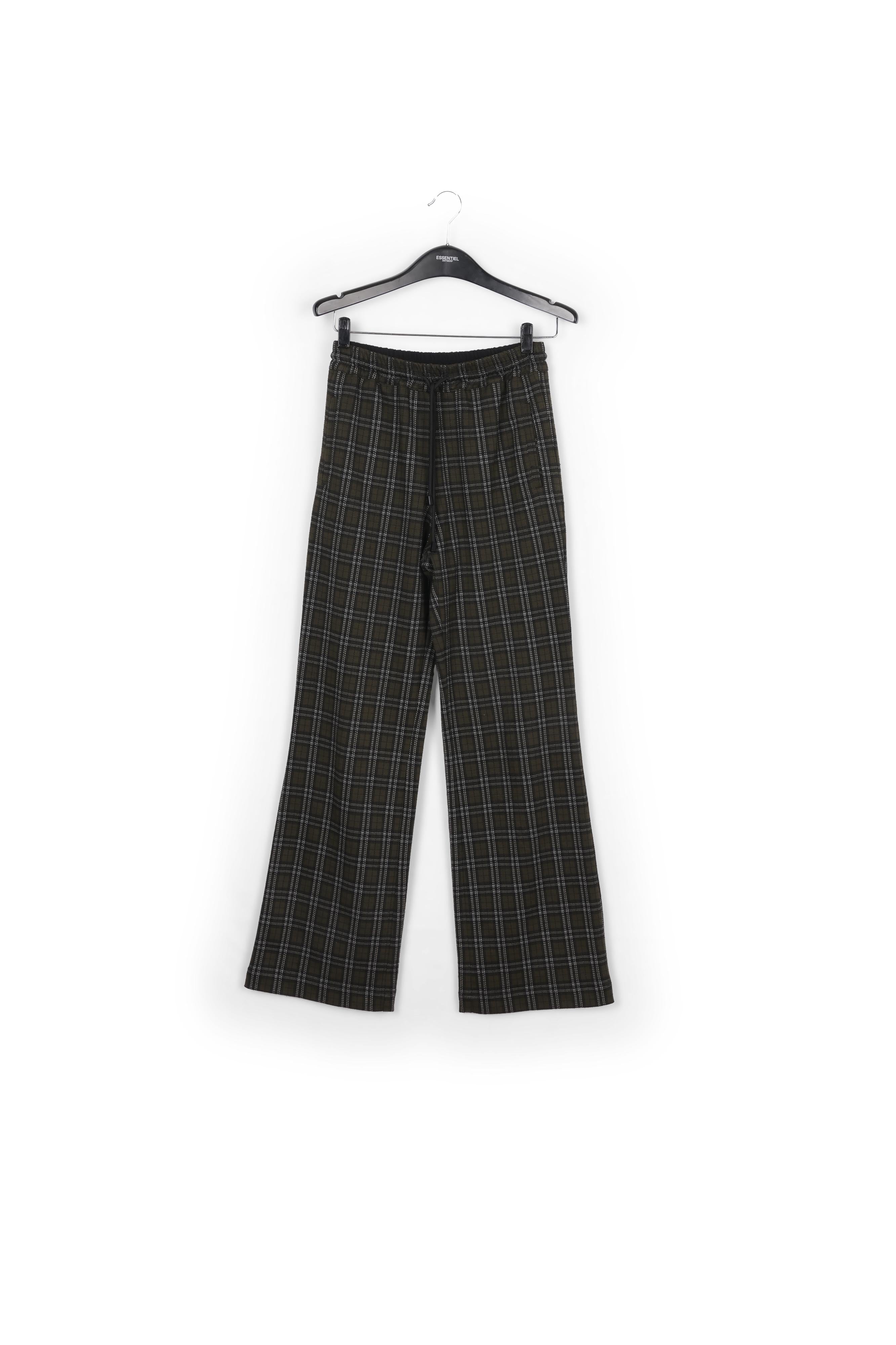 Pantalon kaki à carreaux RE—SSENTIEL | Essentiel second hand