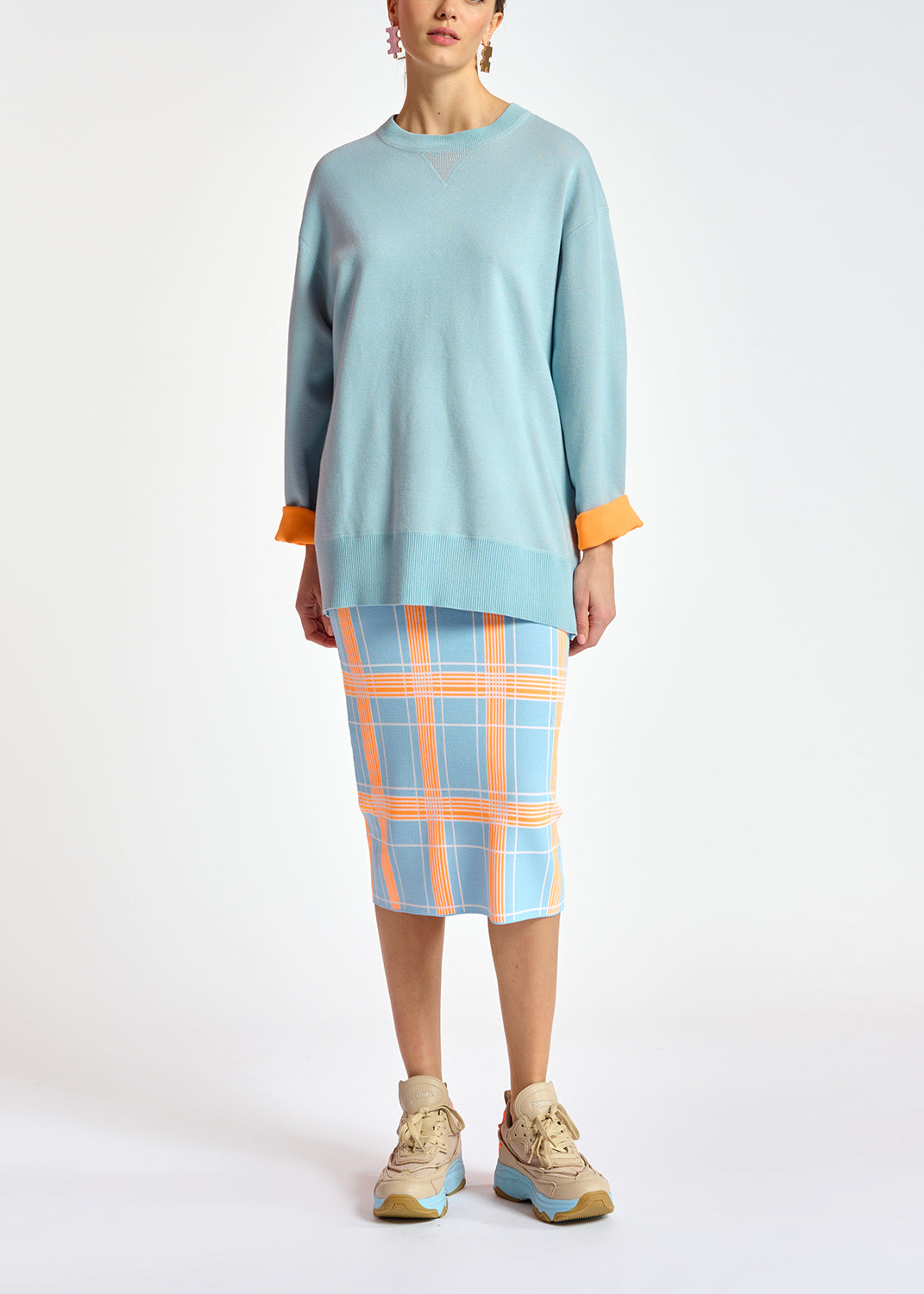 Light blue sweater with boxy cut RE—SSENTIEL | Essentiel second hand