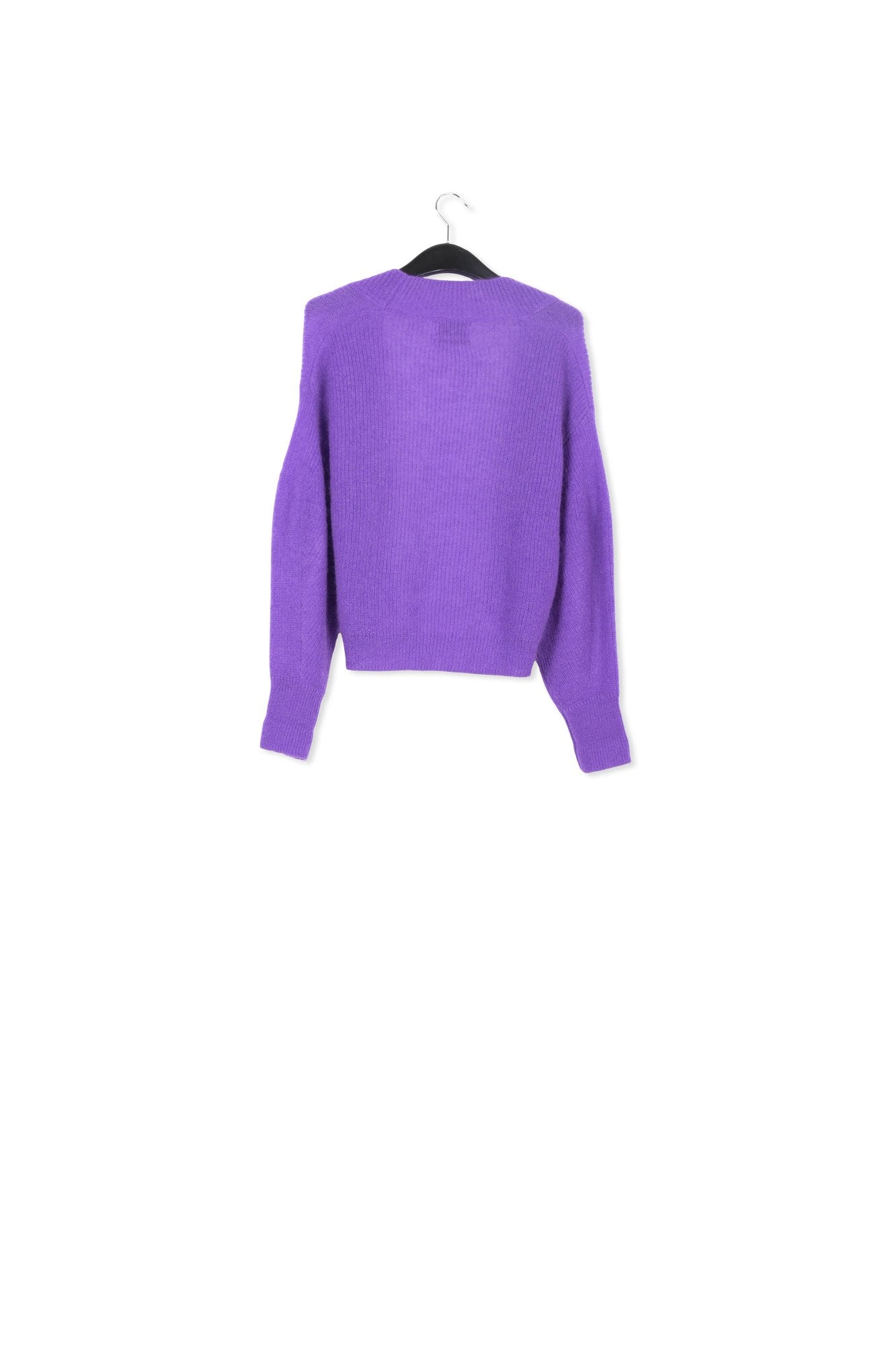 Purple light knitted open cardigan RE—SSENTIEL | Essentiel second hand