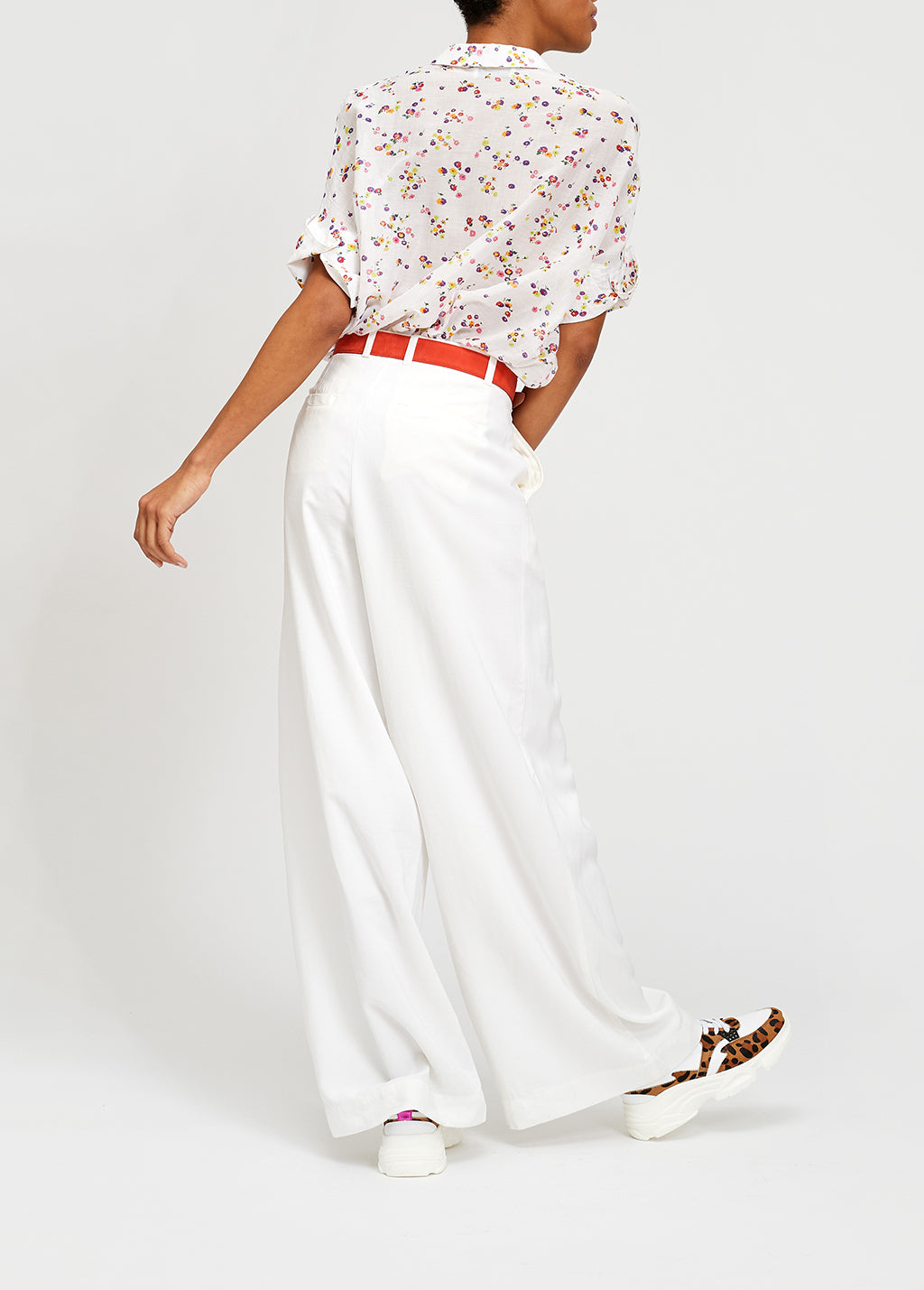 White floral shirt RE—SSENTIEL | Essentiel second hand