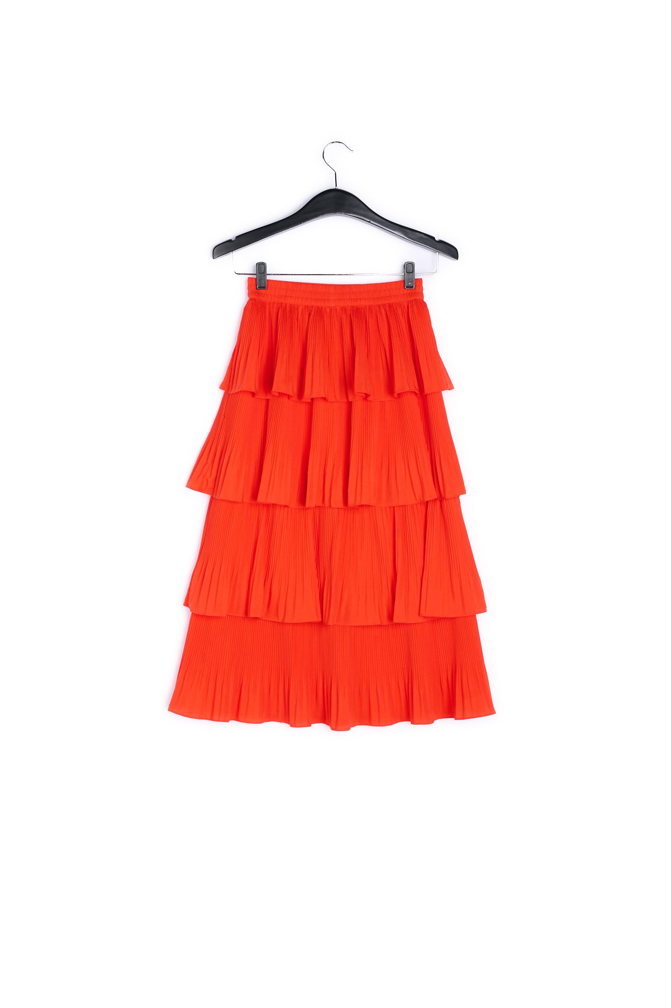 Orange tiered midi skirt RE—SSENTIEL | Essentiel second hand