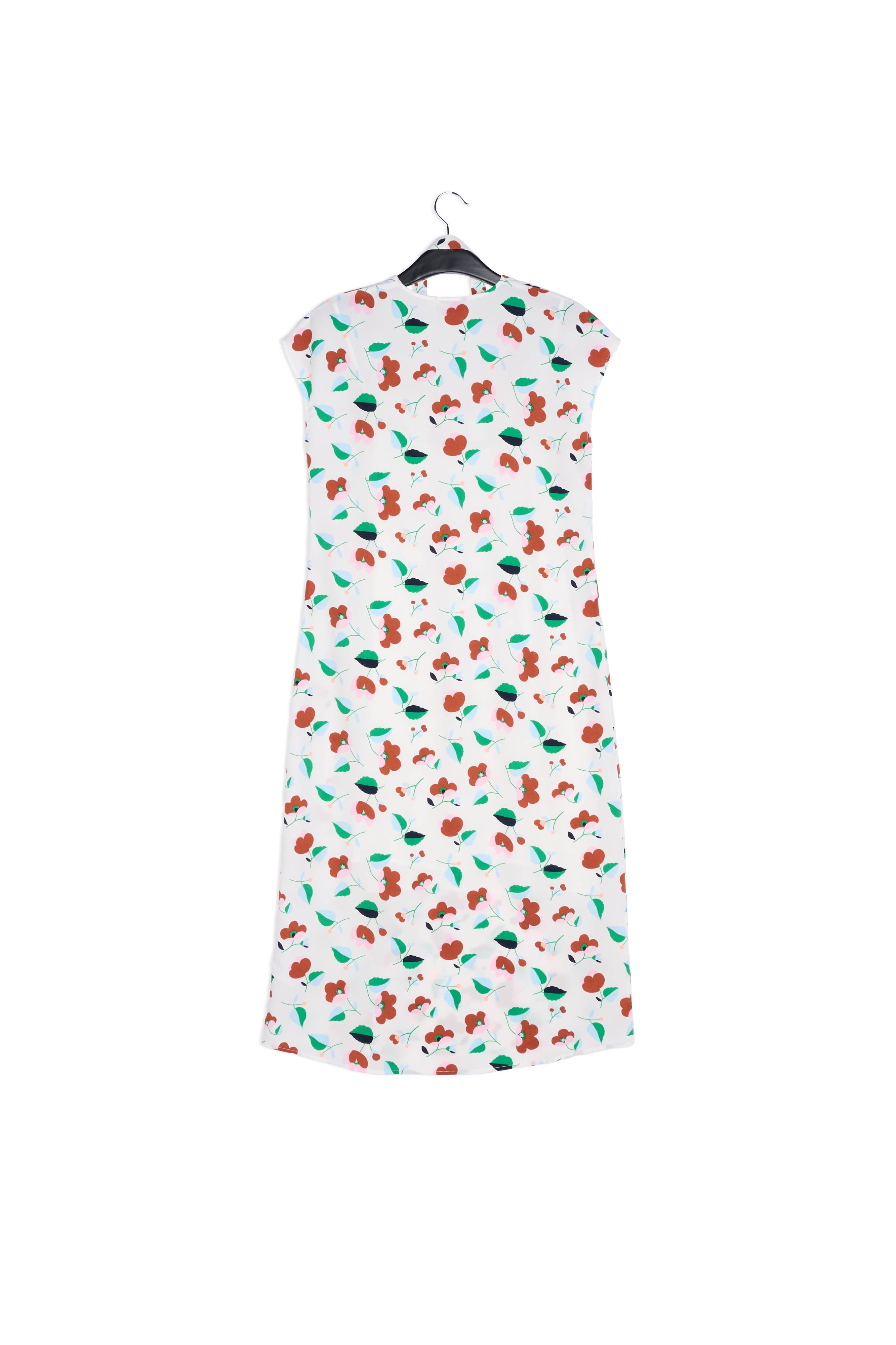 Off-white floral belted midi dress RE—SSENTIEL | Essentiel second hand