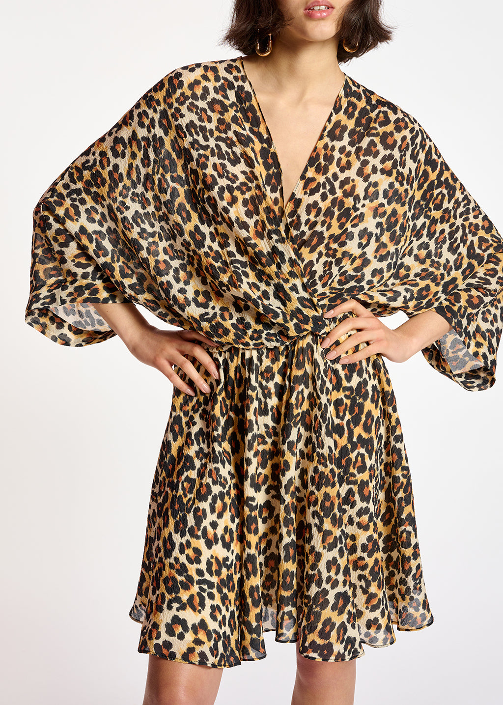 Mini-robe portefeuille à  imprimé léopard RE—SSENTIEL | Essentiel second hand