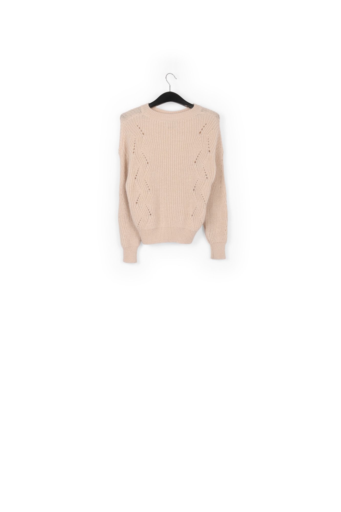 Pull côtelé blanc cassé en mélange de mohair RE—SSENTIEL | Essentiel second hand