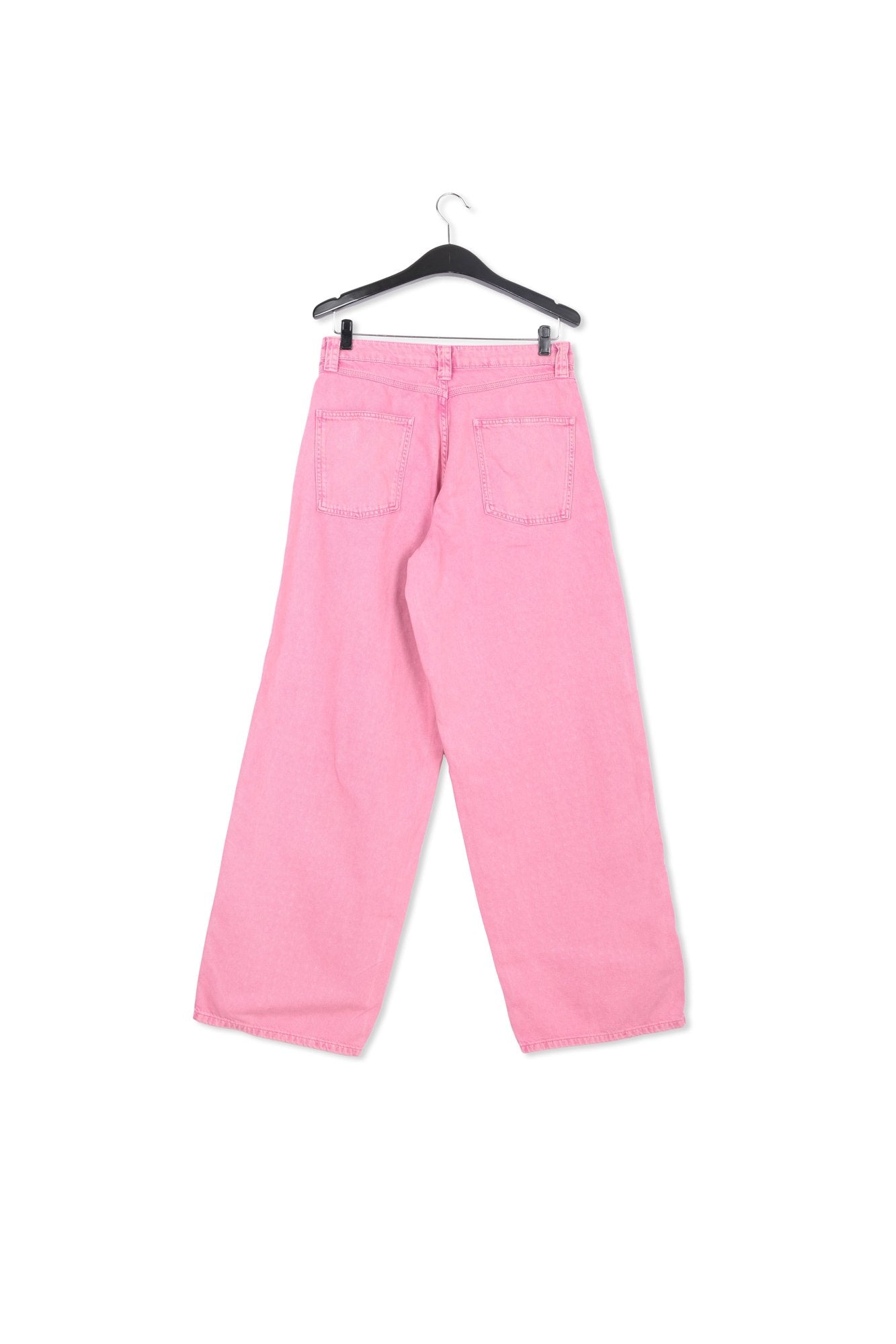 Pink rhinestone-embellished wide-leg jeans RE—SSENTIEL | Essentiel second hand