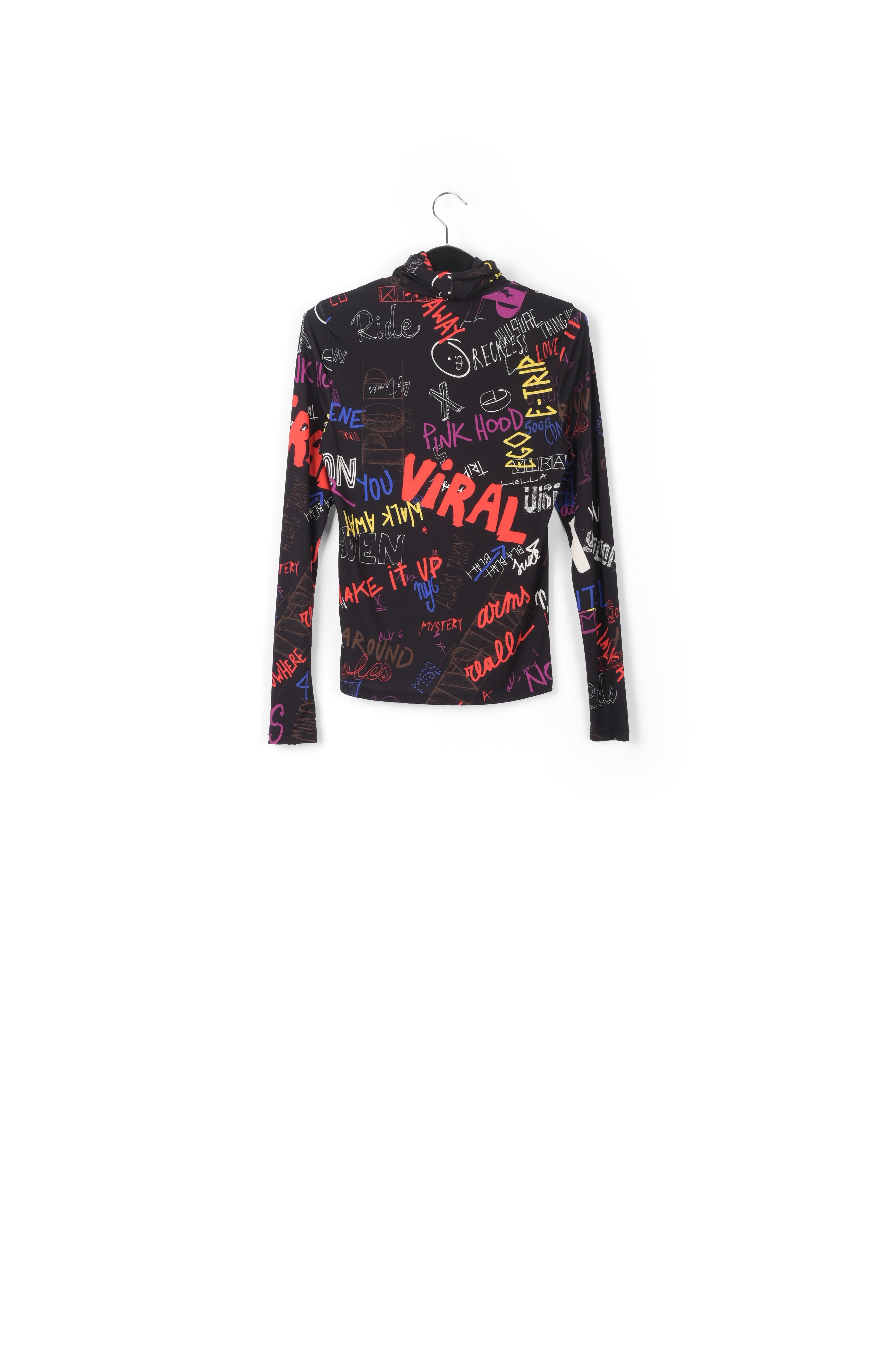 Text print turtleneck top RE—SSENTIEL | Essentiel second hand