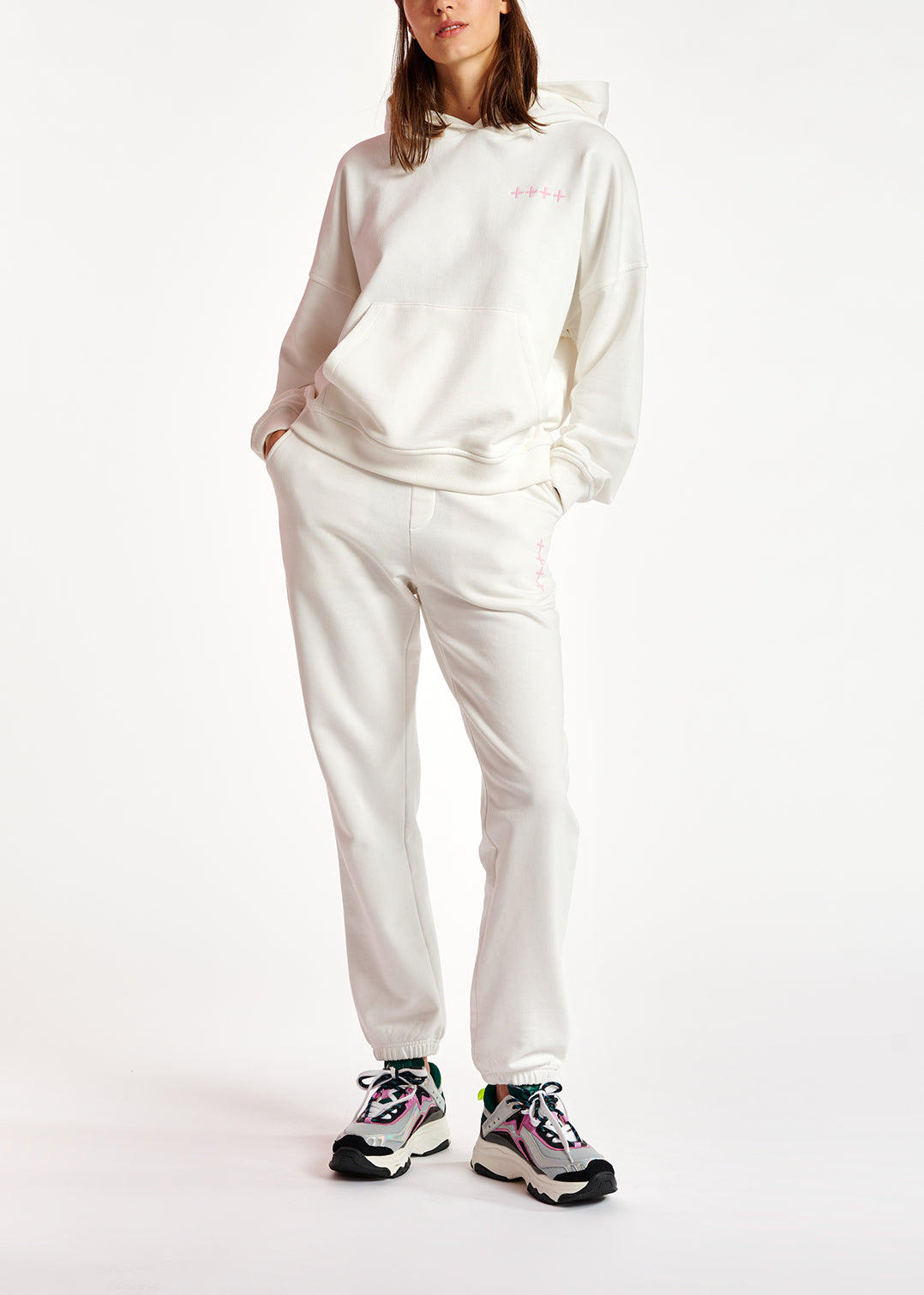 Off-white organic cotton-jersey hoodie RE—SSENTIEL | Essentiel second hand