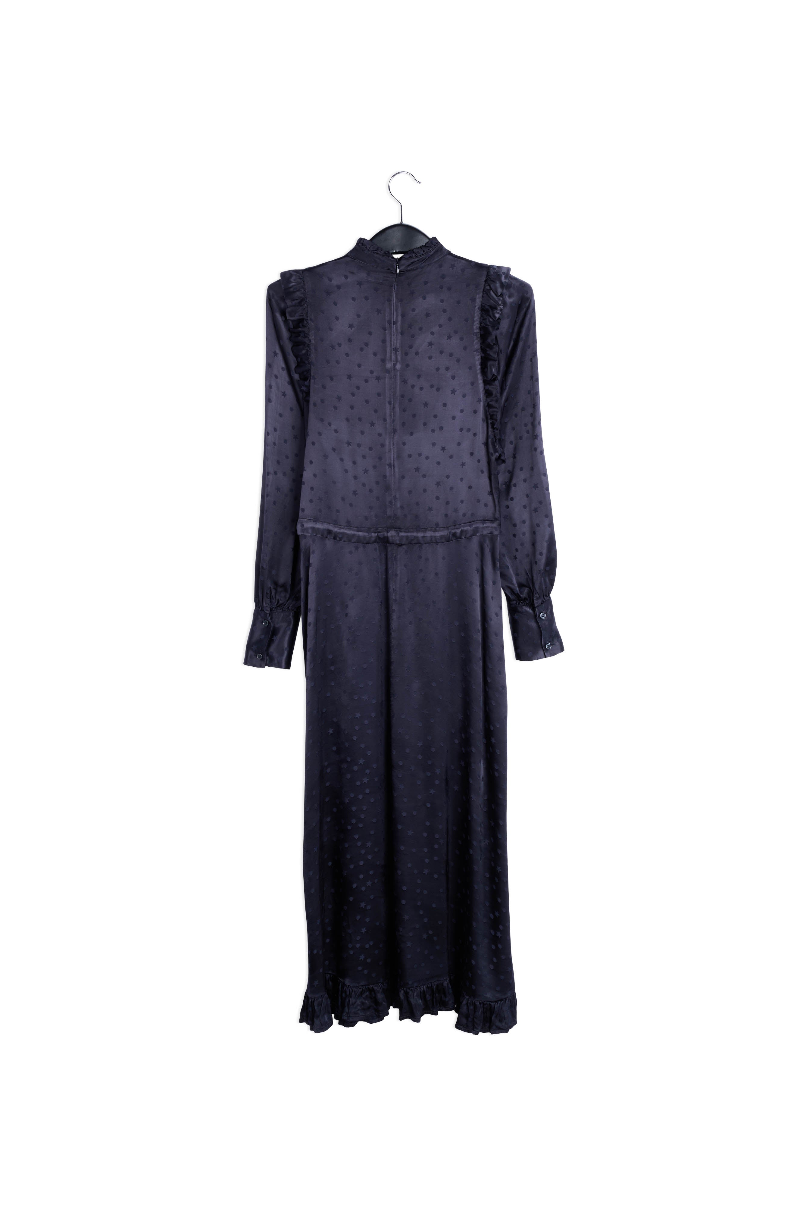 Zwarte midi-jurk van jacquard RE—SSENTIEL | Essentiel second hand