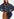 Dark bluefloral print shirt with rhinestones Faume - seconde main