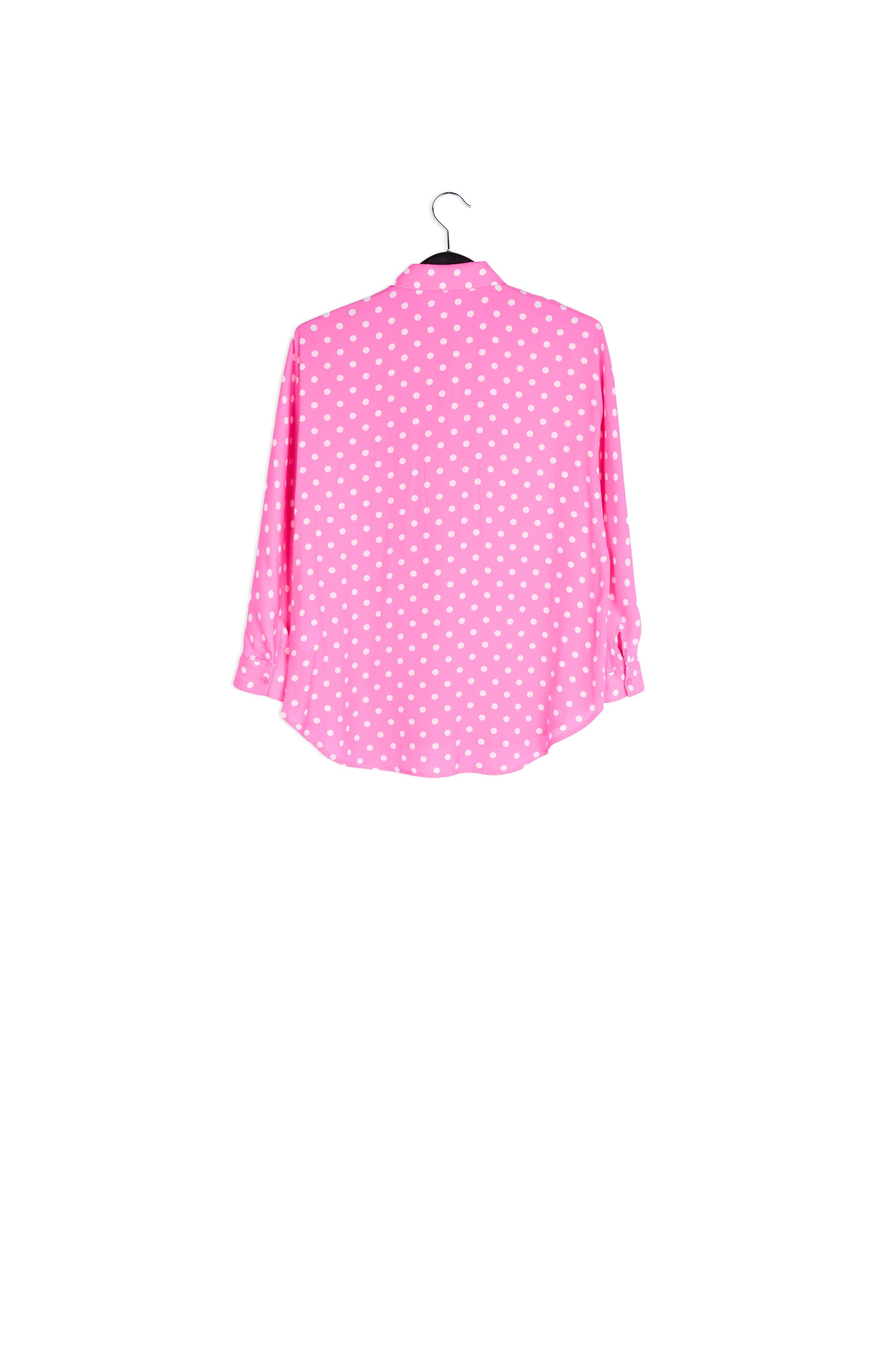 Neon pink polka dot shirt RE—SSENTIEL | Essentiel second hand
