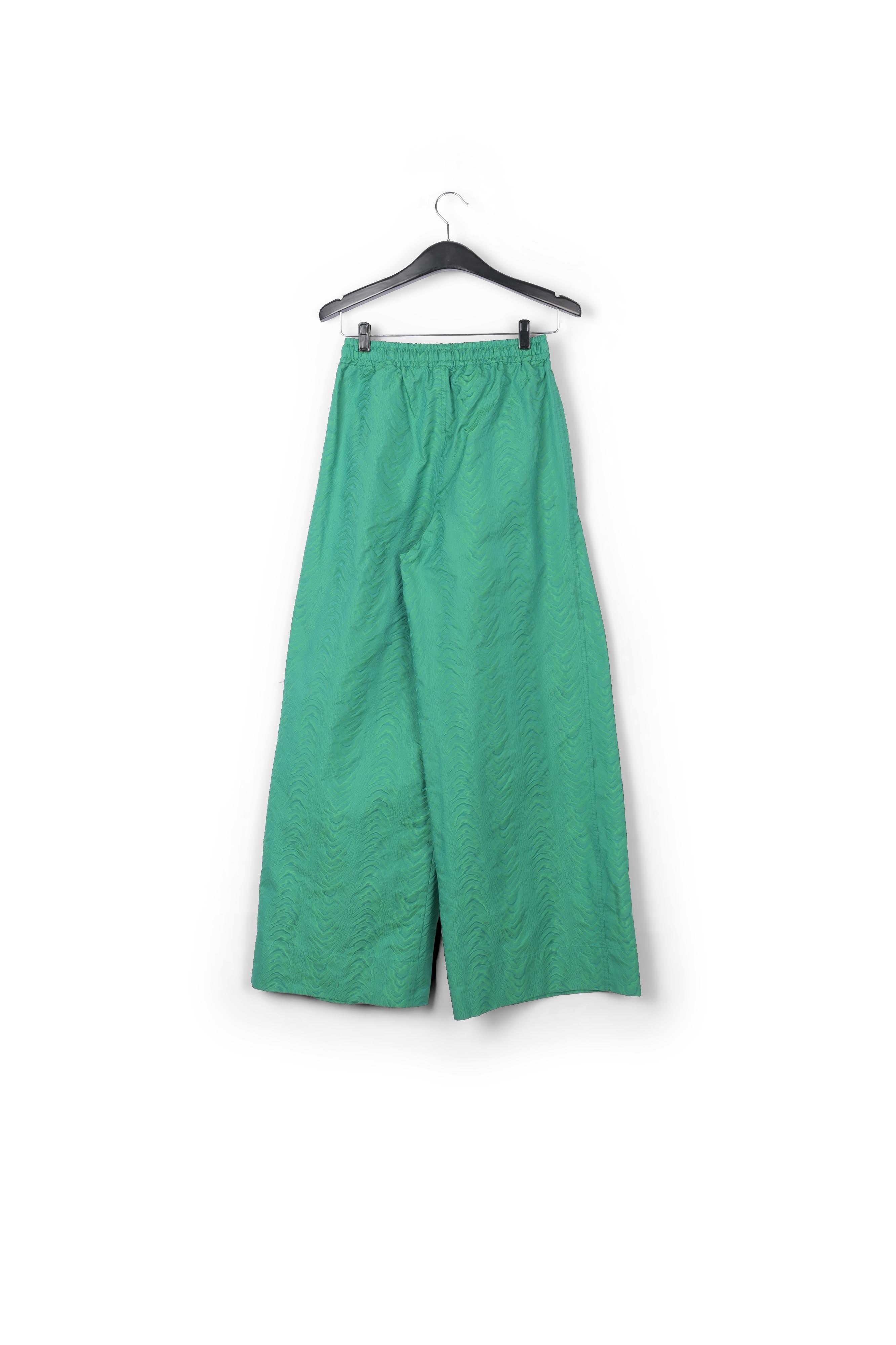 Green jacquard wide-leg pants RE—SSENTIEL | Essentiel second hand