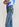 Dark blue distressed high-rise jeans Faume - seconde main