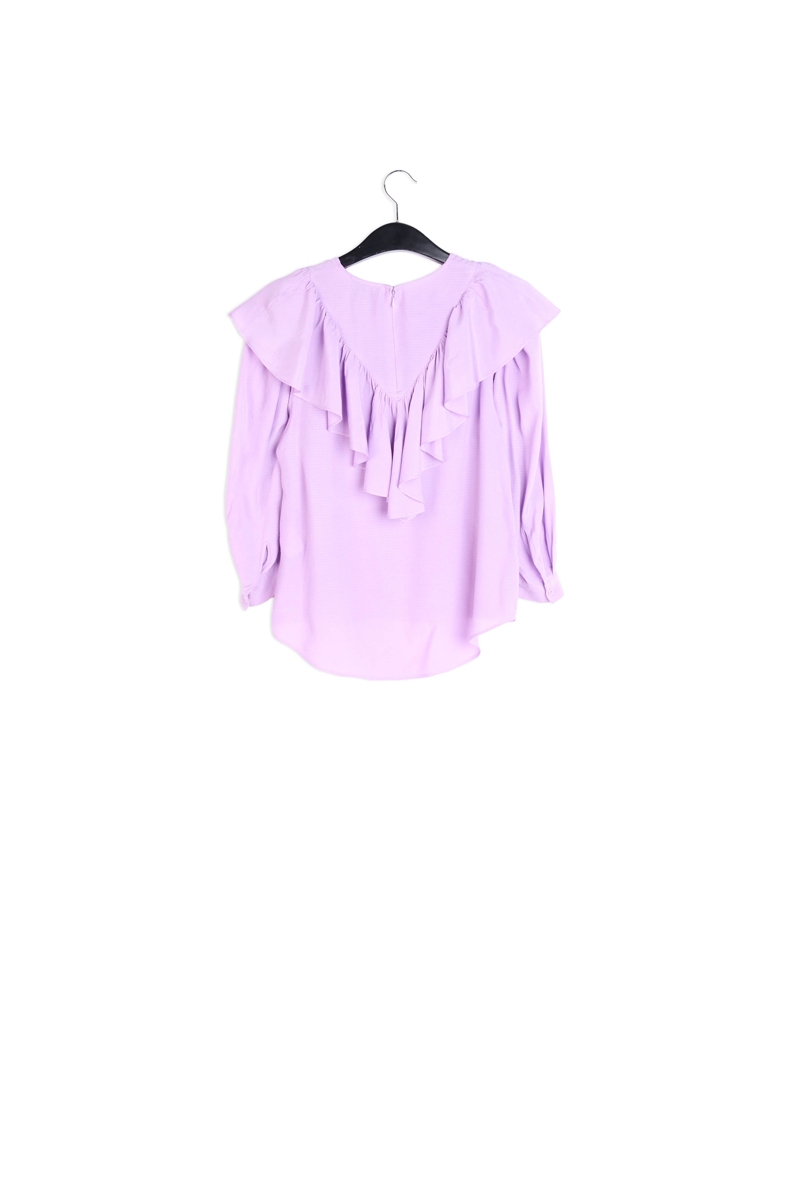 Lilac fluid loose-fit top with ruffles RE—SSENTIEL | Essentiel second hand