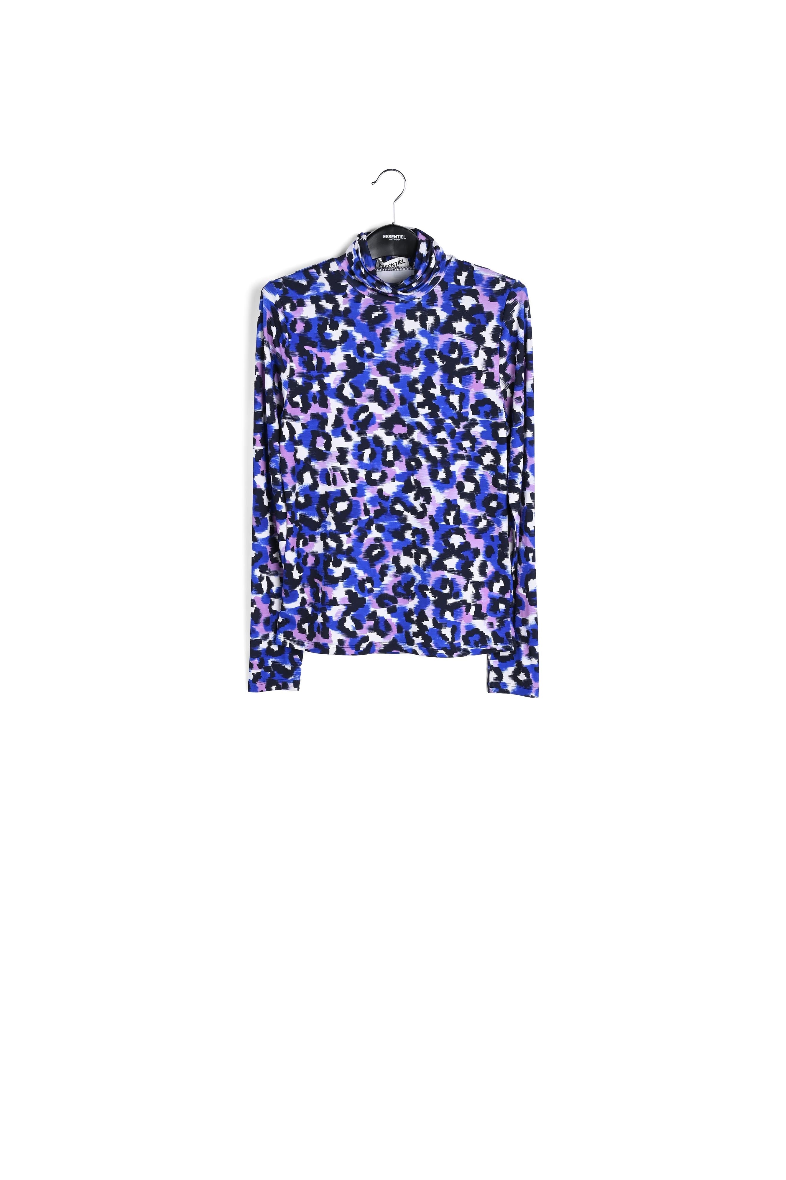 Leopard print turtleneck top RE—SSENTIEL | Essentiel second hand