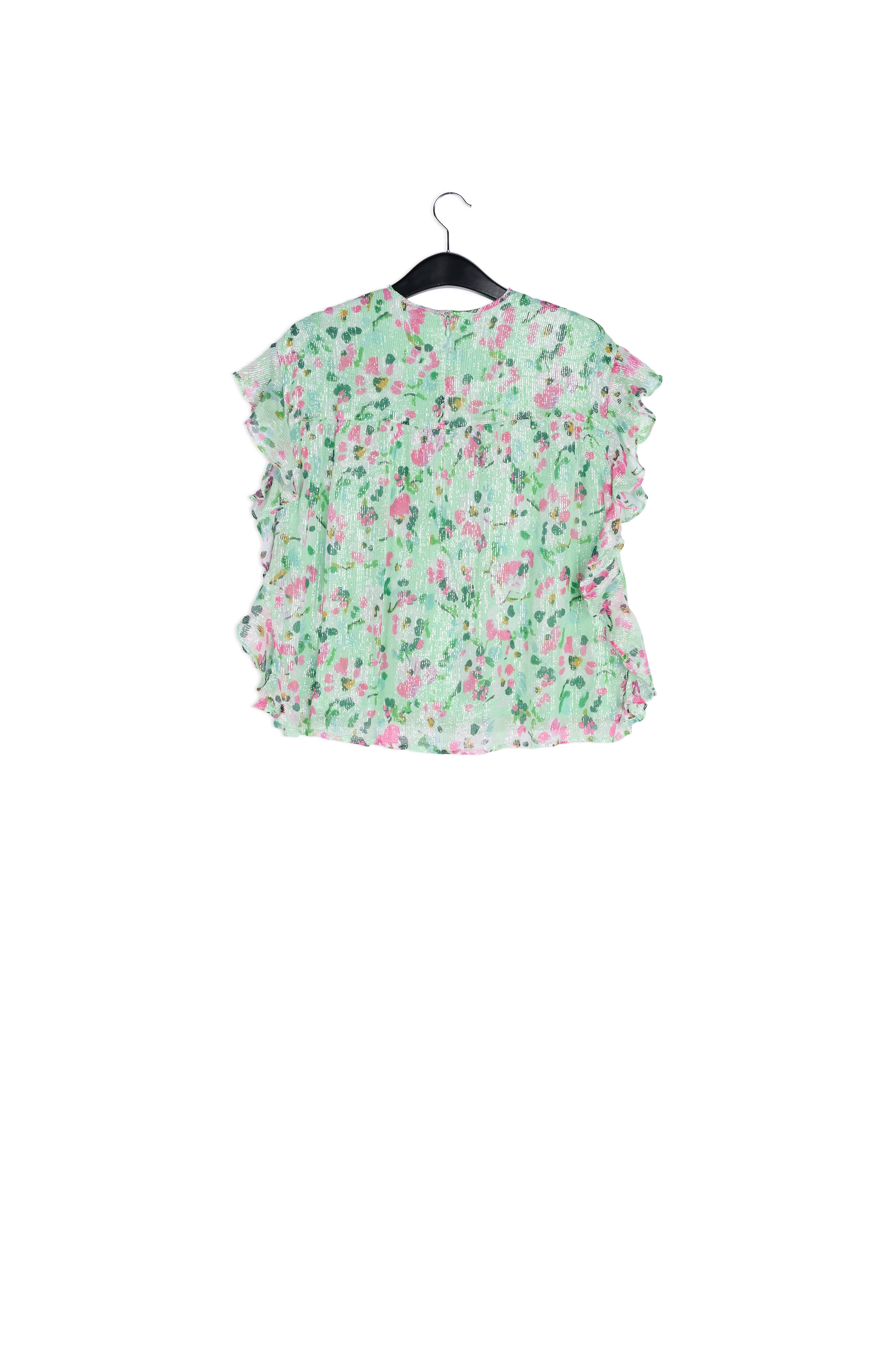 Top vert menthe à imprimé floral RE—SSENTIEL | Essentiel second hand
