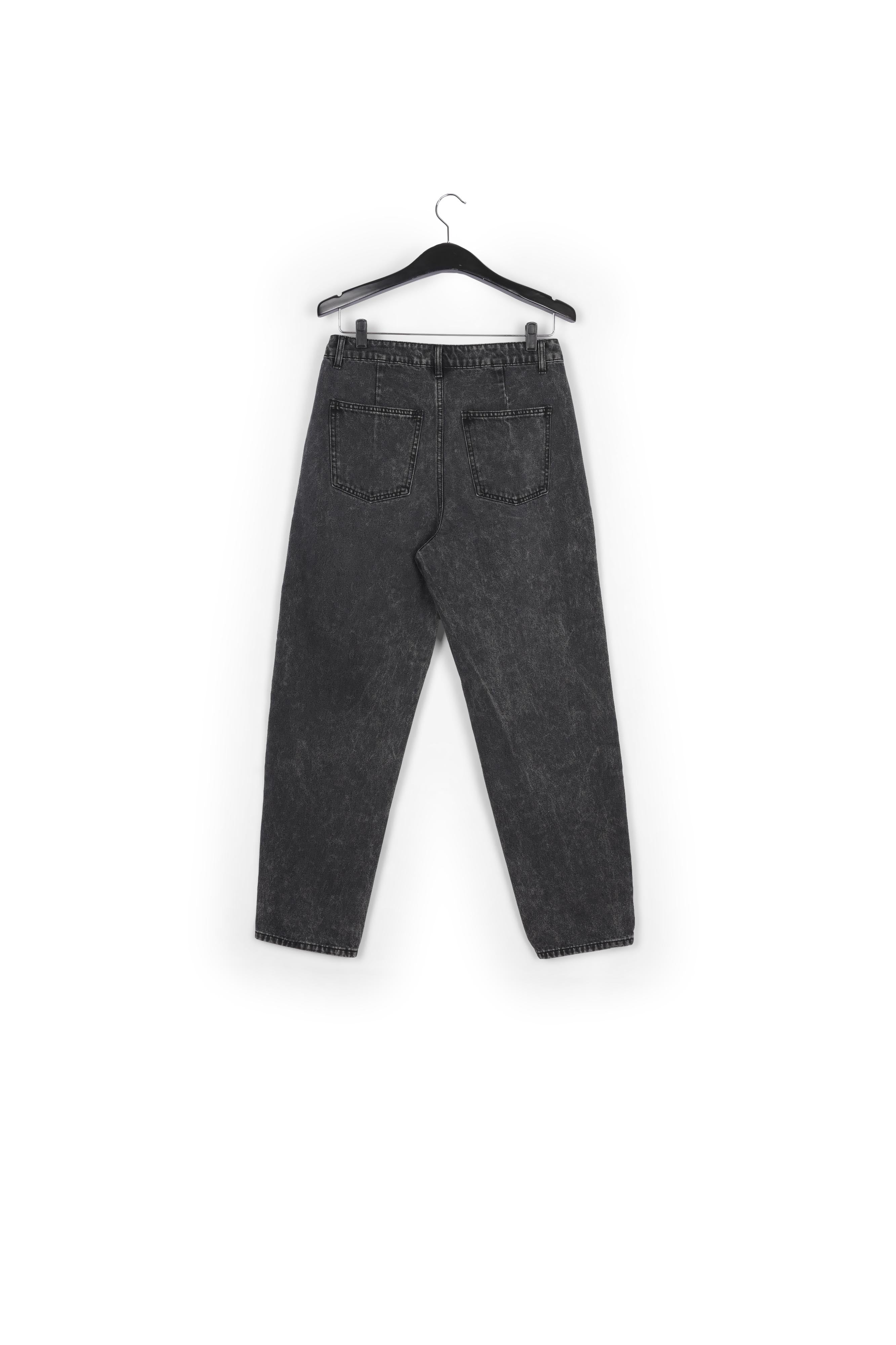 Dark grey high-rise tapered jeans RE—SSENTIEL | Essentiel second hand