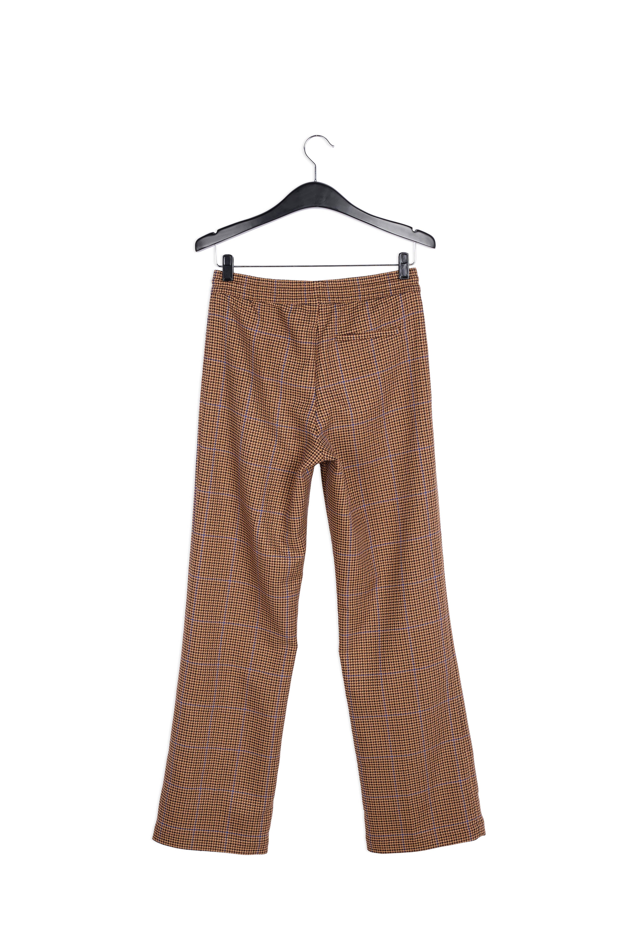 Red and brown houndstooth pants with drawstring RE—SSENTIEL | Essentiel second hand