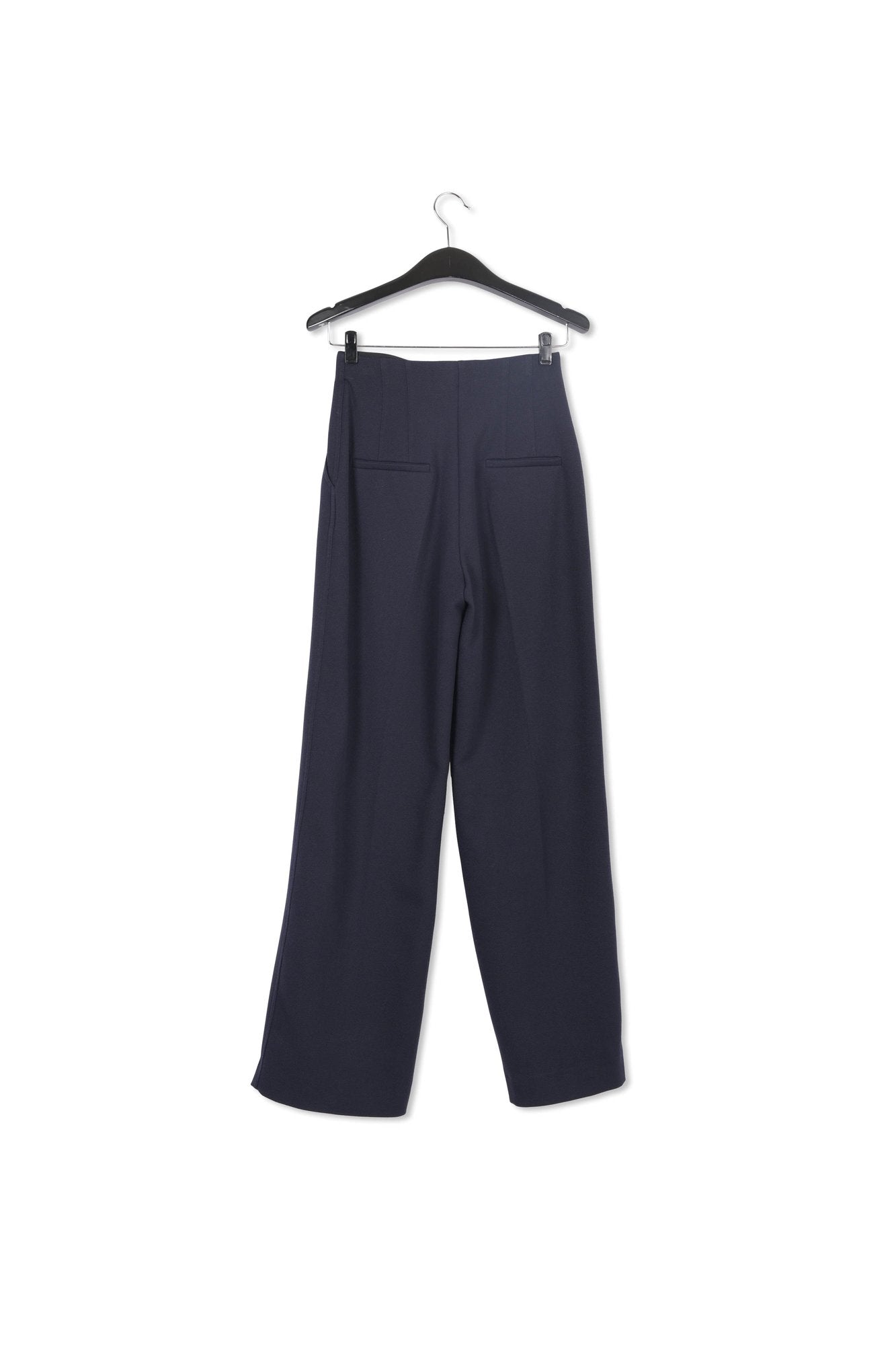 Navy blue straight-leg pants RE—SSENTIEL | Essentiel second hand