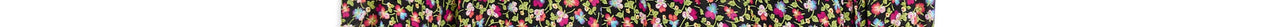 Robe midi ceinturée à imprimé floral noir, vert clair et fuchsia Faume - seconde main