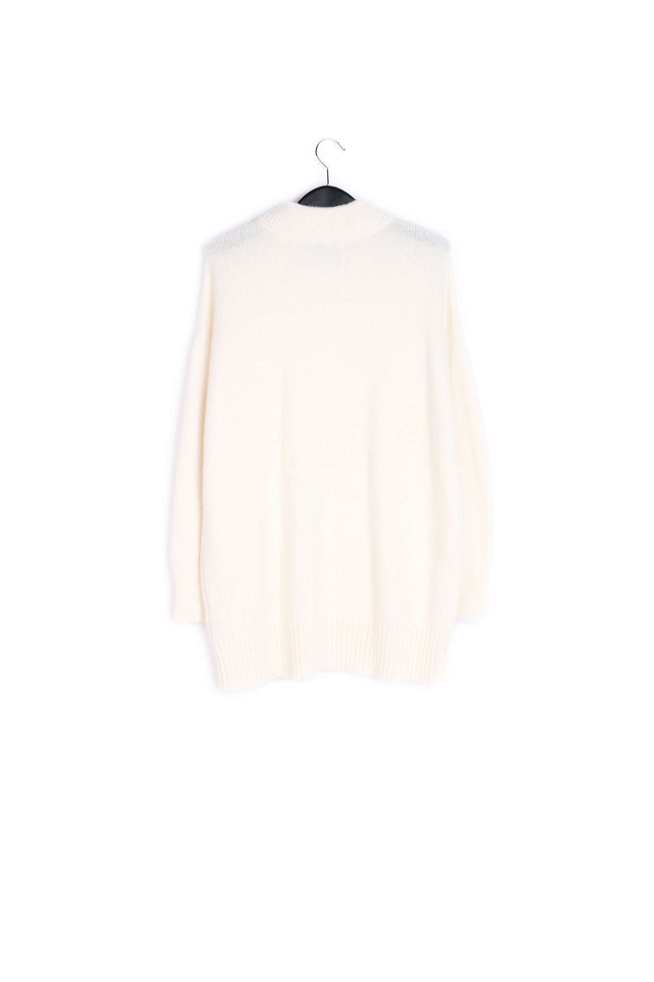 Long loose-fit lime off-white sweater RE—SSENTIEL | Essentiel second hand