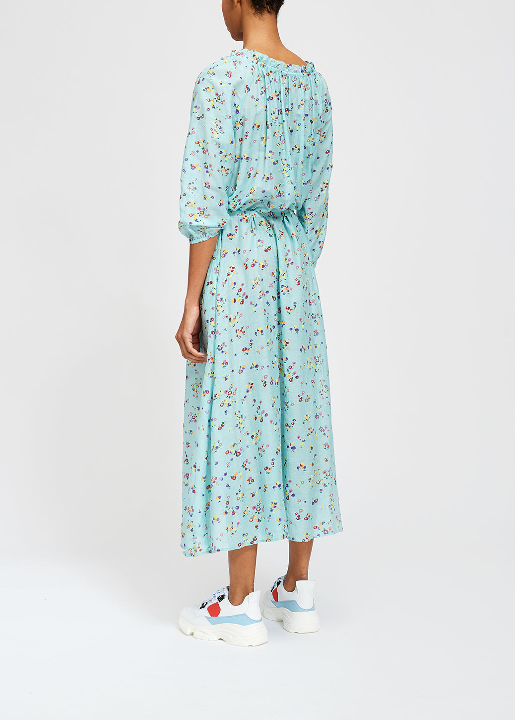 Light blue floral maxi dress RE—SSENTIEL | Essentiel second hand
