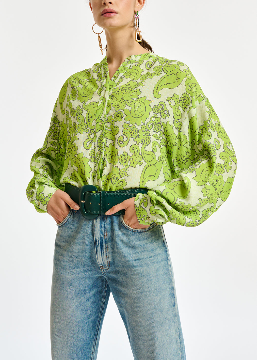 Multicolor floral-print shirt RE—SSENTIEL | Essentiel second hand
