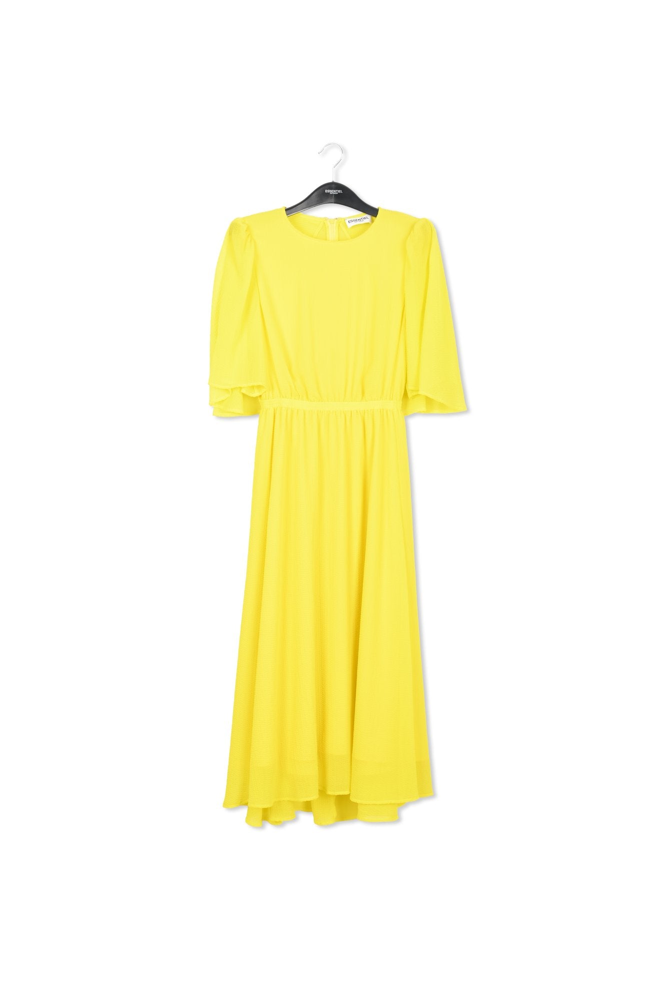 Robe midi jaune à manches cape RE—SSENTIEL | Essentiel second hand