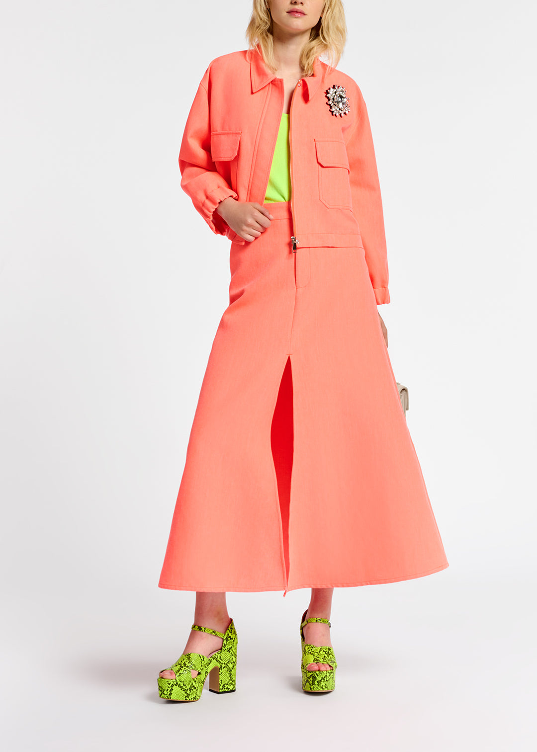 Veste courte rouge corail RE—SSENTIEL | Essentiel second hand