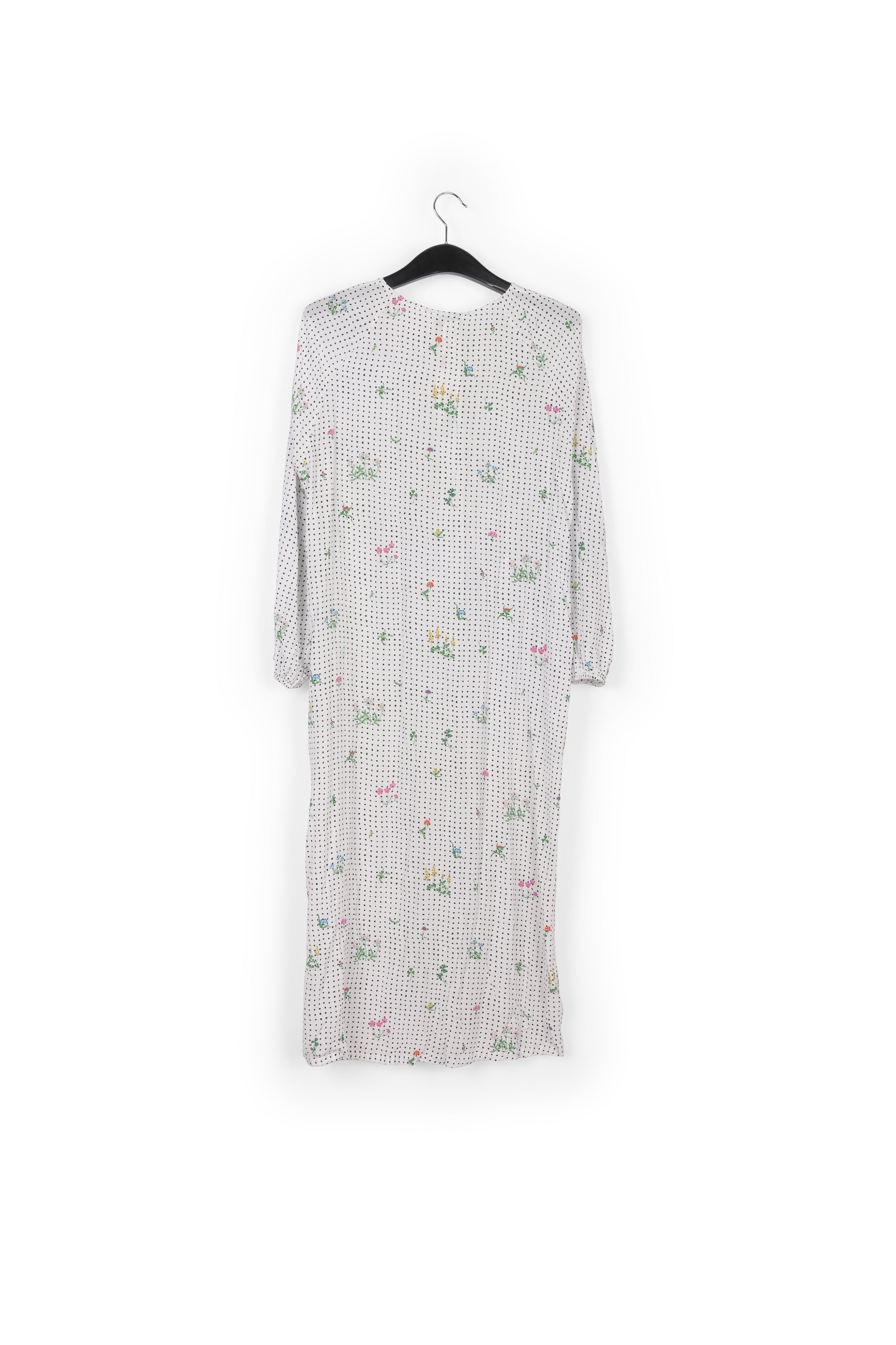 Off-white polka dot and floral shirt dress RE—SSENTIEL | Essentiel second hand