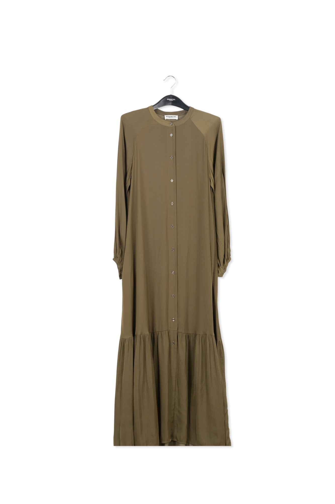 Robe maxi kaki à  manches longues RE—SSENTIEL | Essentiel second hand