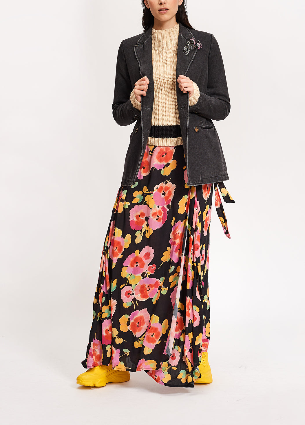 Off-white ribbed wool-blend sweater RE—SSENTIEL | Essentiel second hand