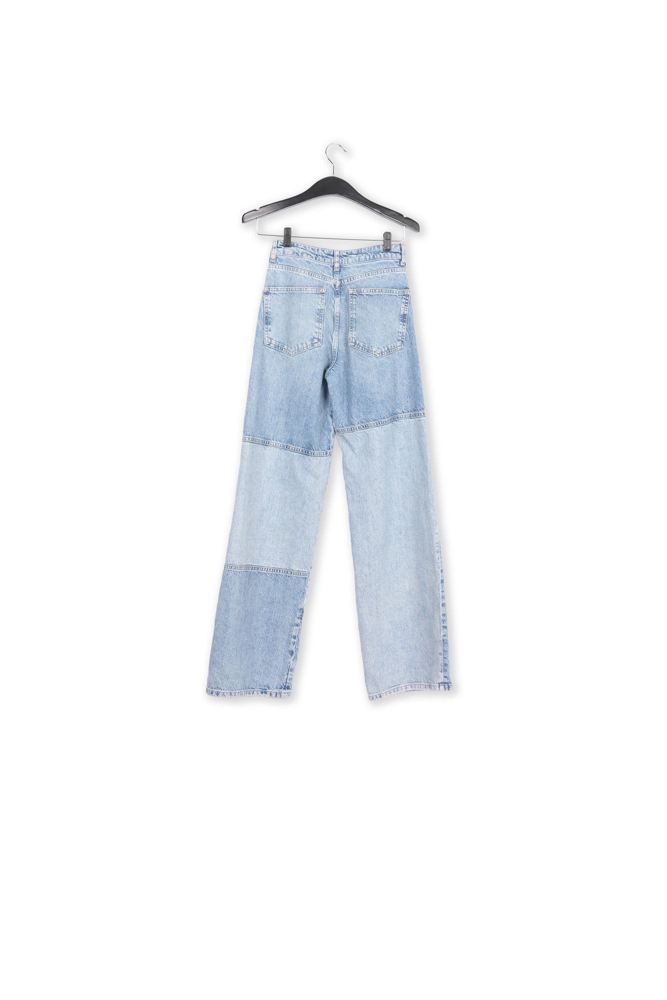 Straight-leg patchwork blue jeans RE—SSENTIEL | Essentiel second hand