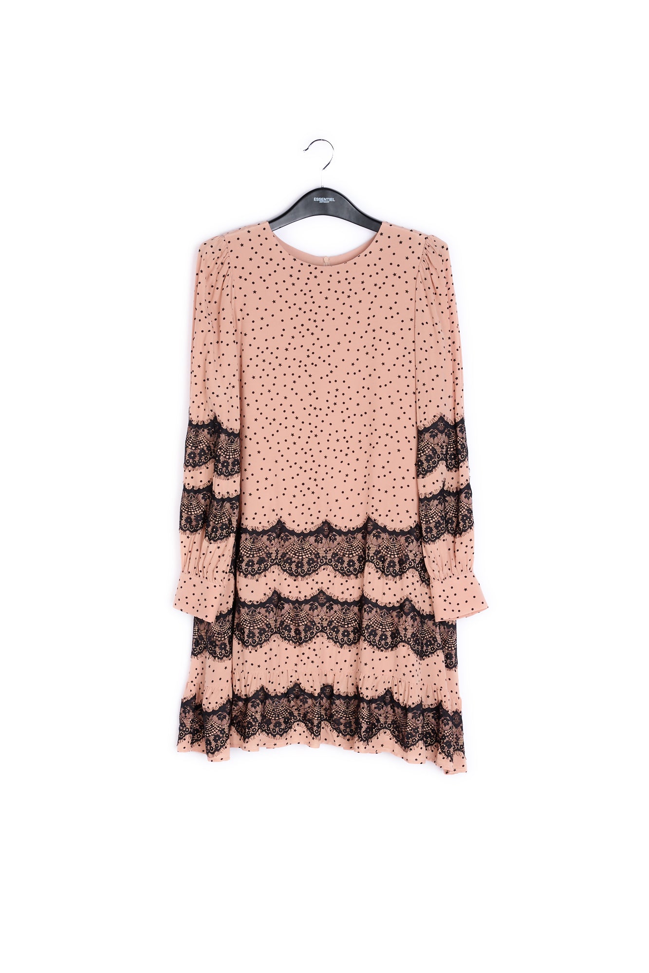 Peach lace-trimmed mini dress RE—SSENTIEL | Essentiel second hand