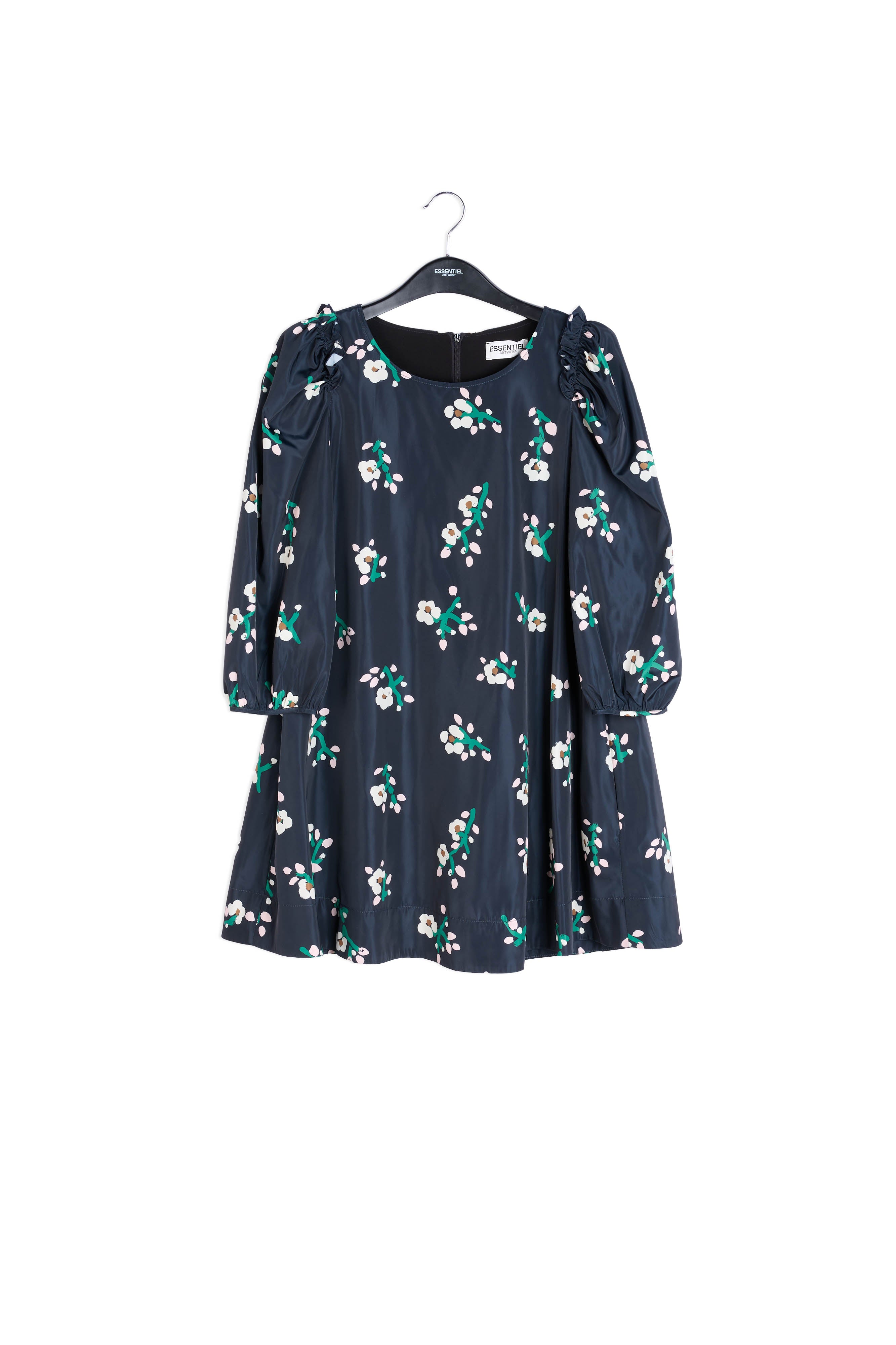 Black taffeta mini dress RE—SSENTIEL | Essentiel second hand