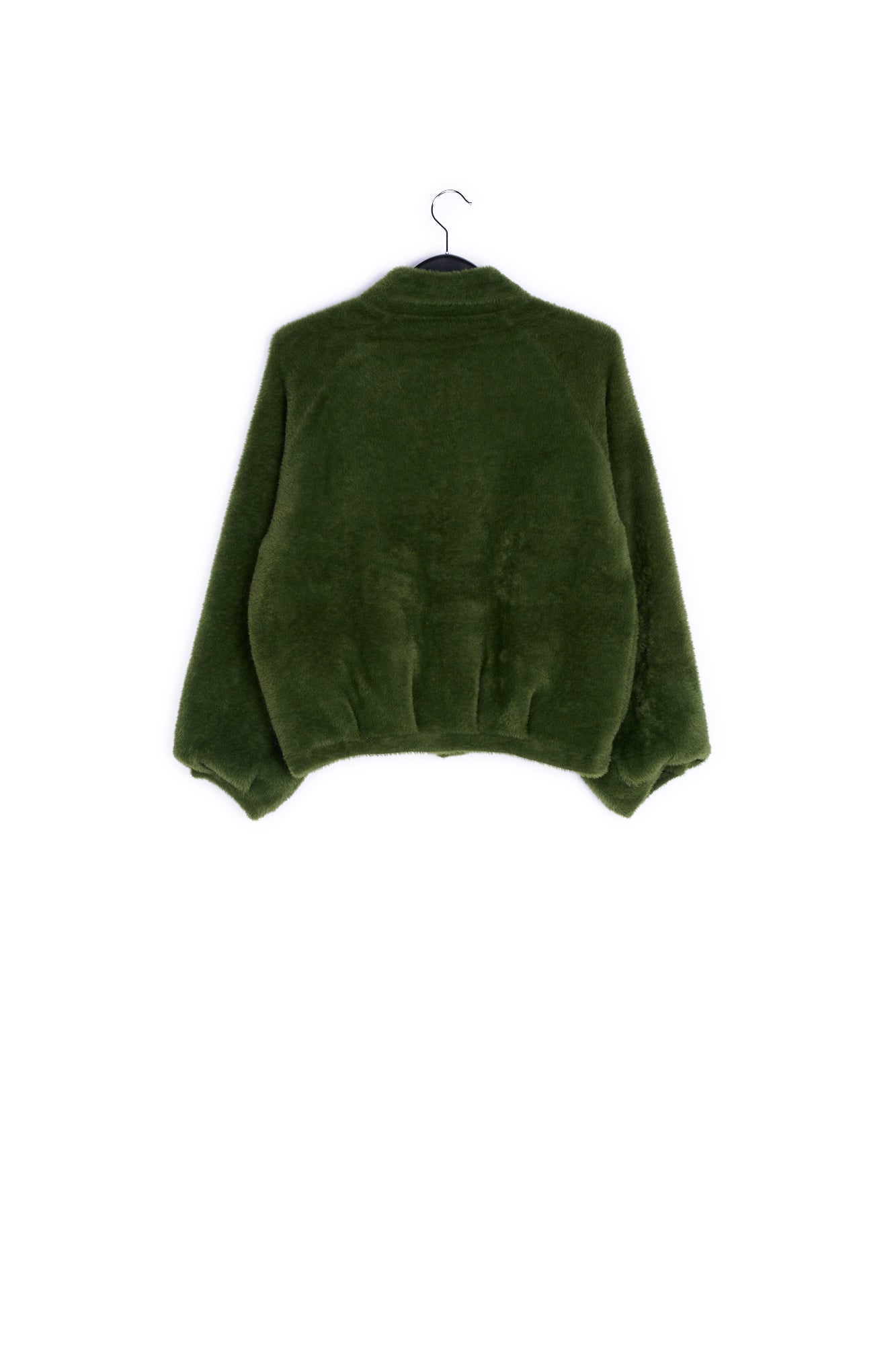 Pine green knitted short jacket RE—SSENTIEL | Essentiel second hand